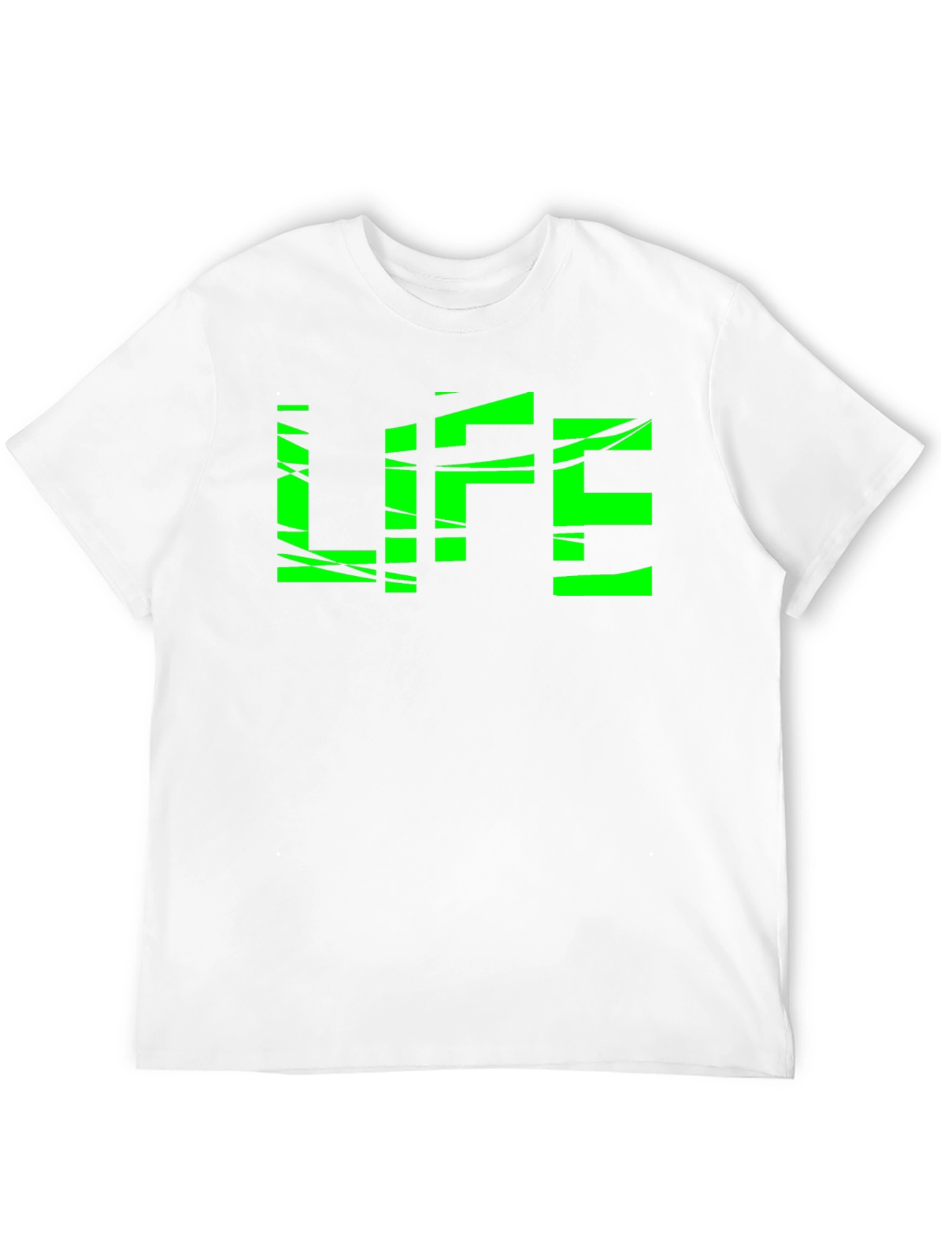 Black Green "LIFE" Graphic Black T-Shirt view 12