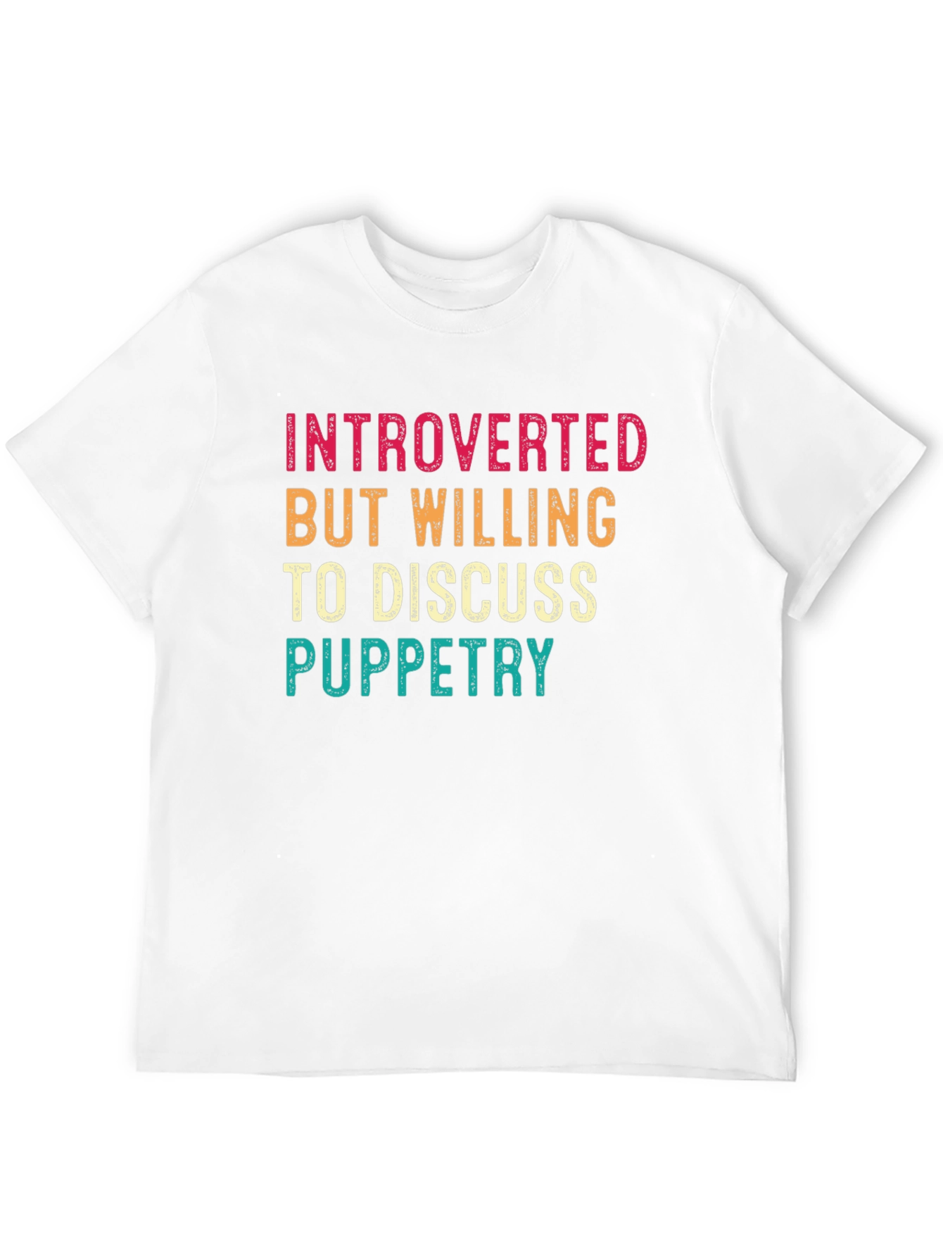 Black Introverted Puppetry T-Shirt - Funny Graphic Tee view 12