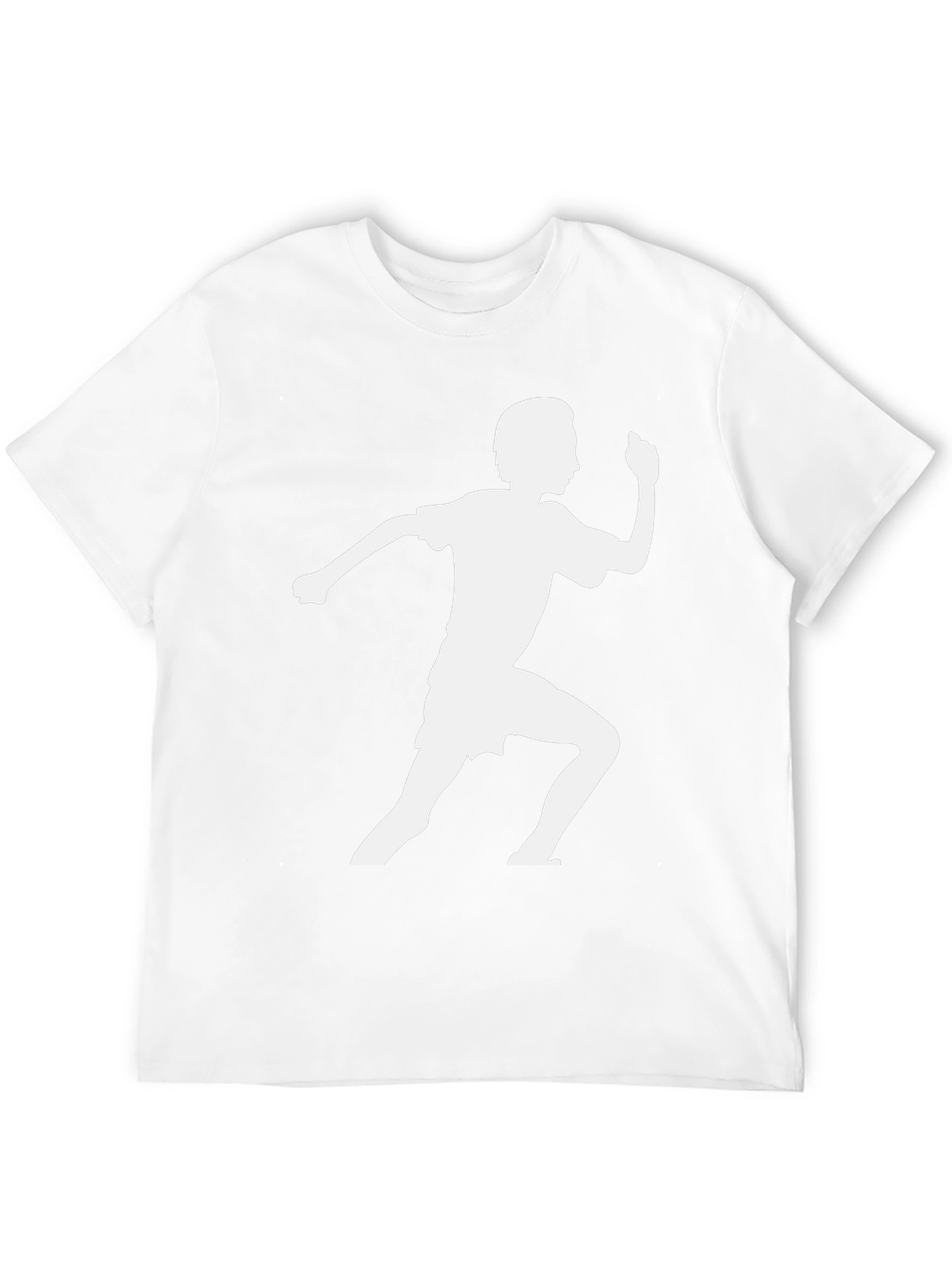 Black Runner Silhouette Graphic Tee - Black Cotton T-Shirt view 12