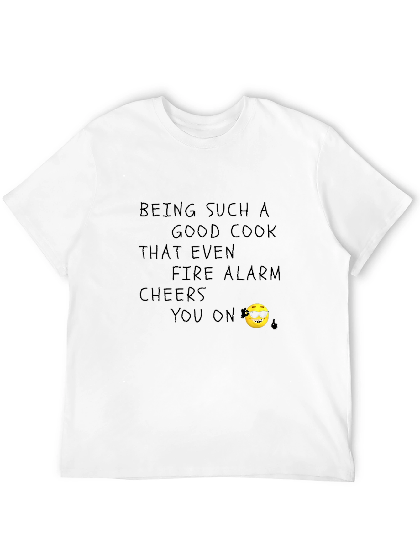 Black Cool Cook T-Shirt - Fire Alarm Cheers You On! view 12
