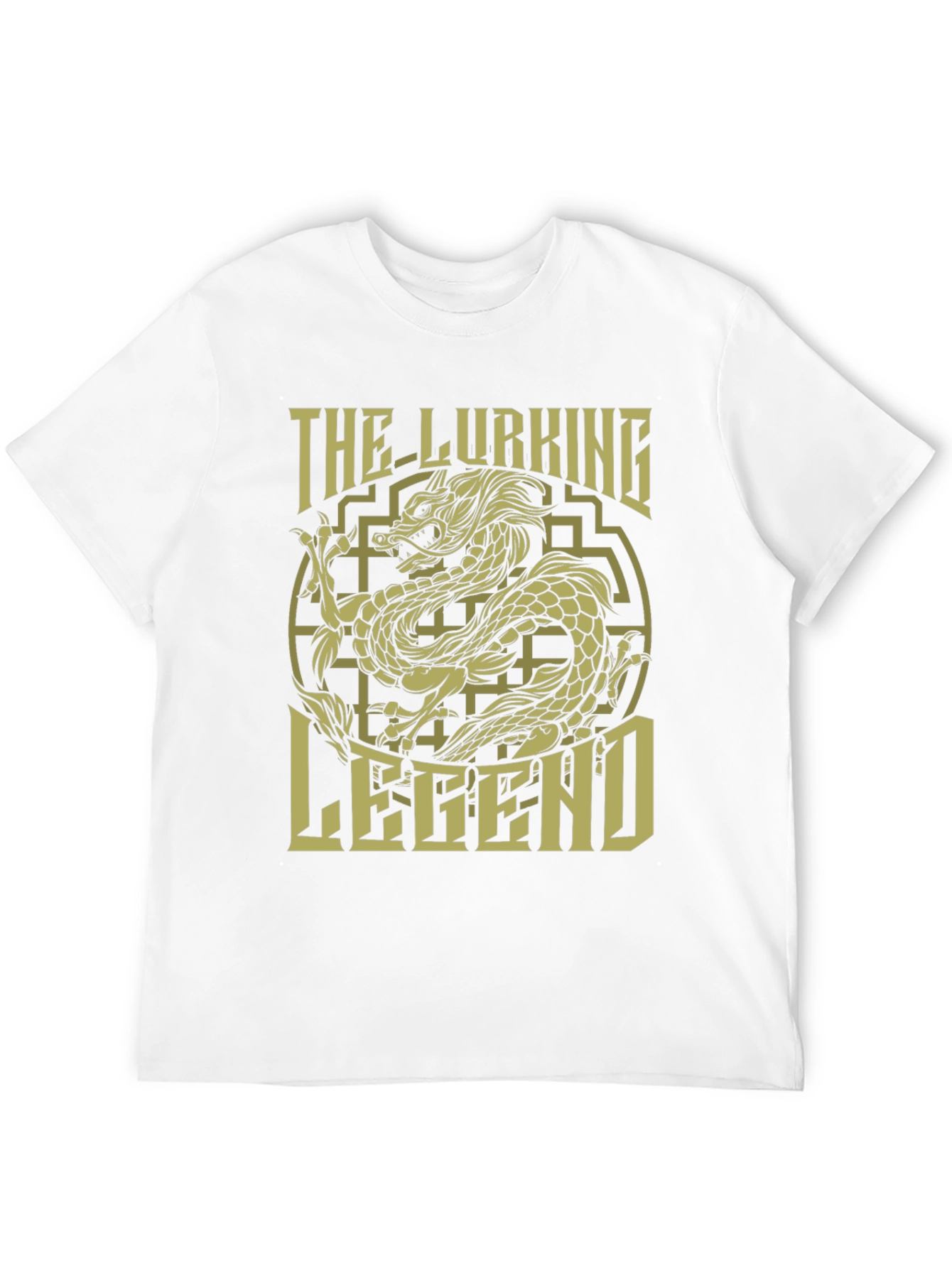 Black The Lurking Legend Dragon Graphic T-Shirt view 12