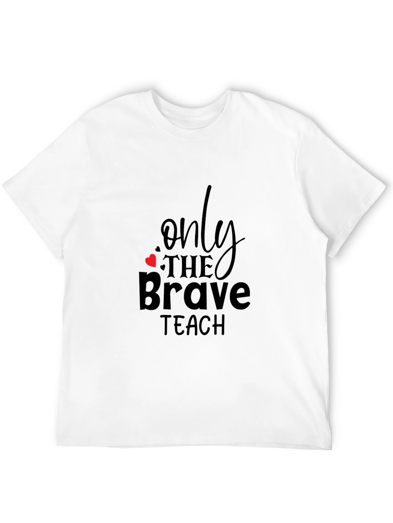 Black Only the Brave Teach Black T-Shirt view 12