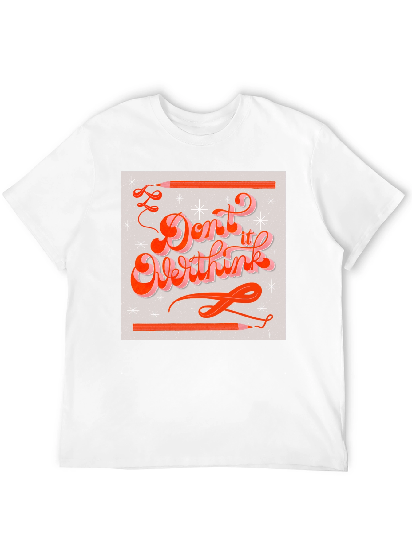 Black Don't Overthink It Graphic Tee - Stylish & Motivational! view 12