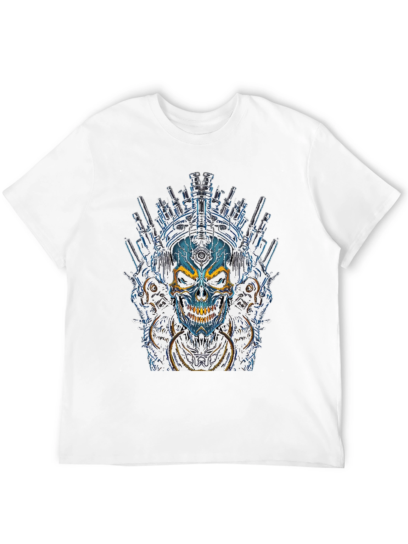 Black Steampunk Skull Graphic T-Shirt - Dark Style view 12