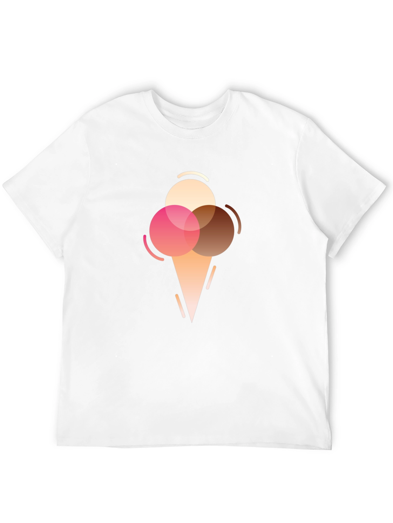 Black Ice Cream Graphic Tee - Modern Dessert Lover T-Shirt view 12