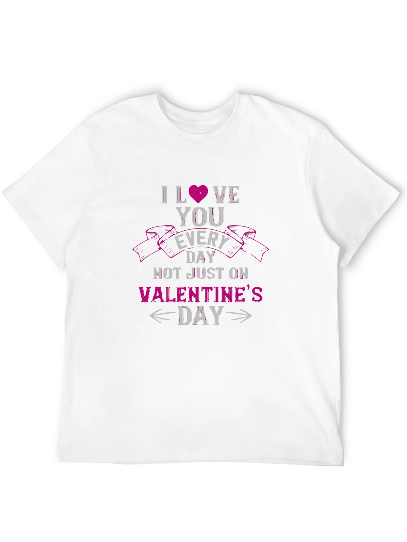 Black I Love You Every Day Valentine's T-Shirt view 12