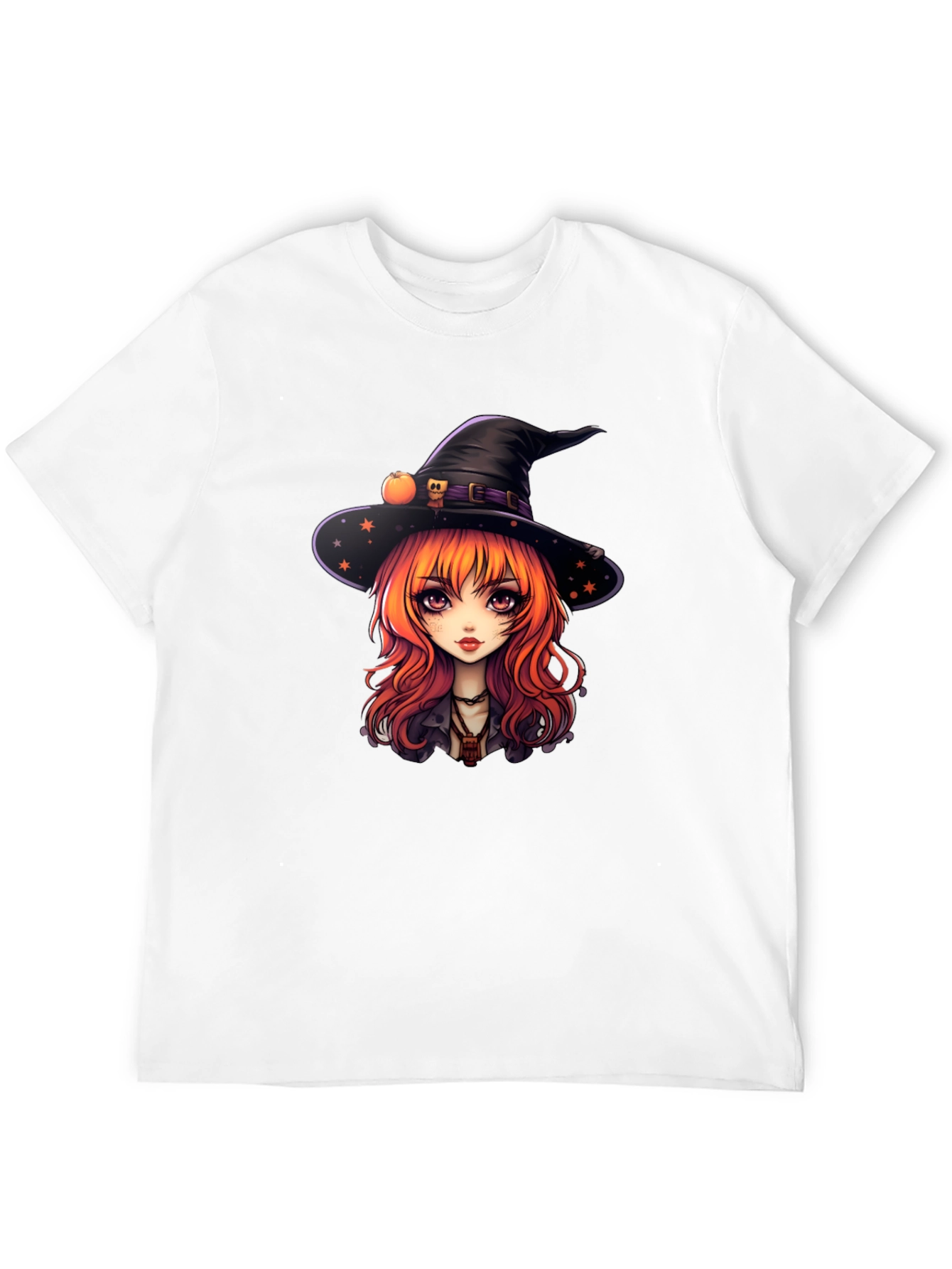 Black Whimsical Witch Girl T-Shirt view 12