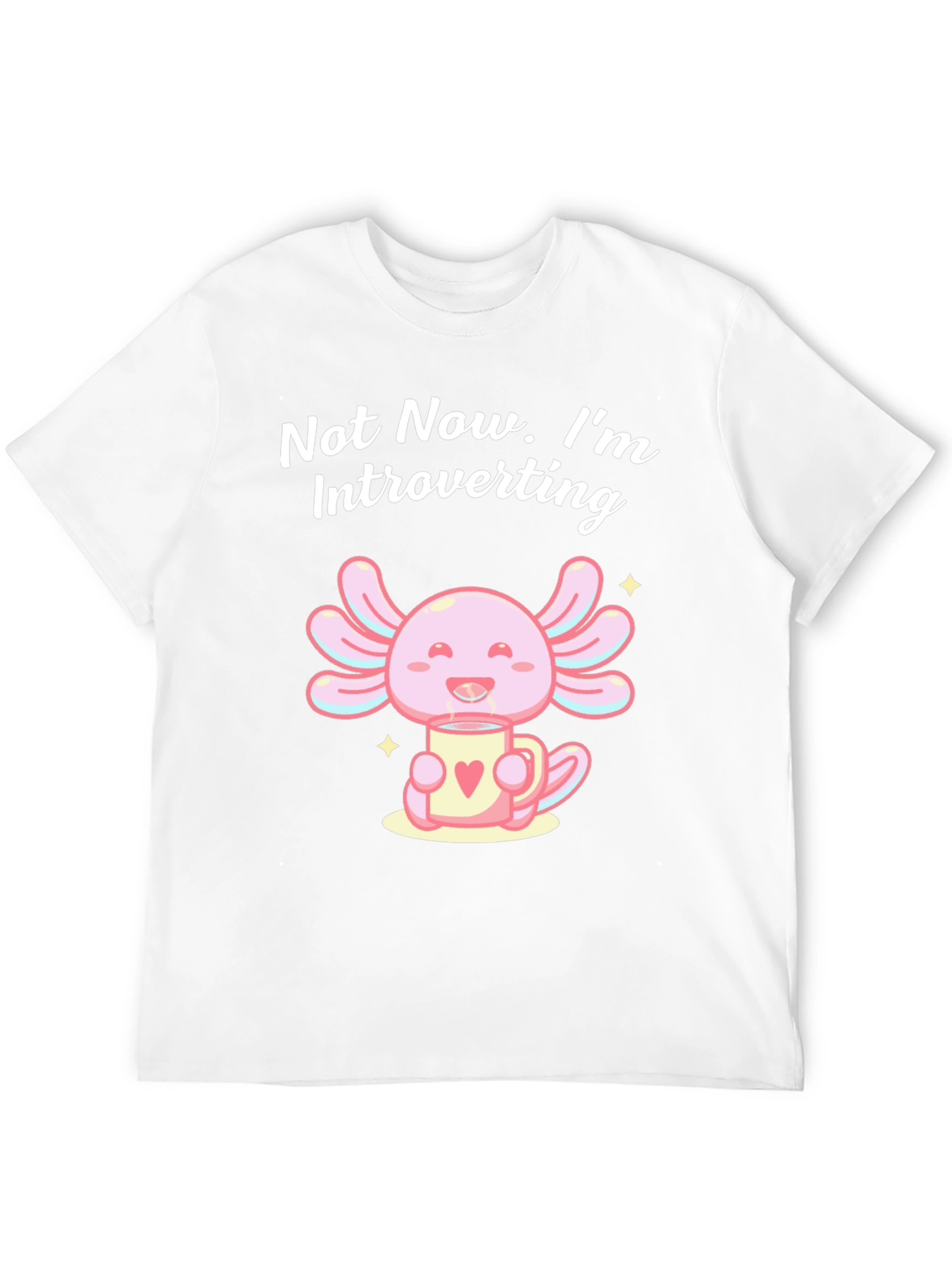 Black Introverting Axolotl Graphic T-Shirt view 12