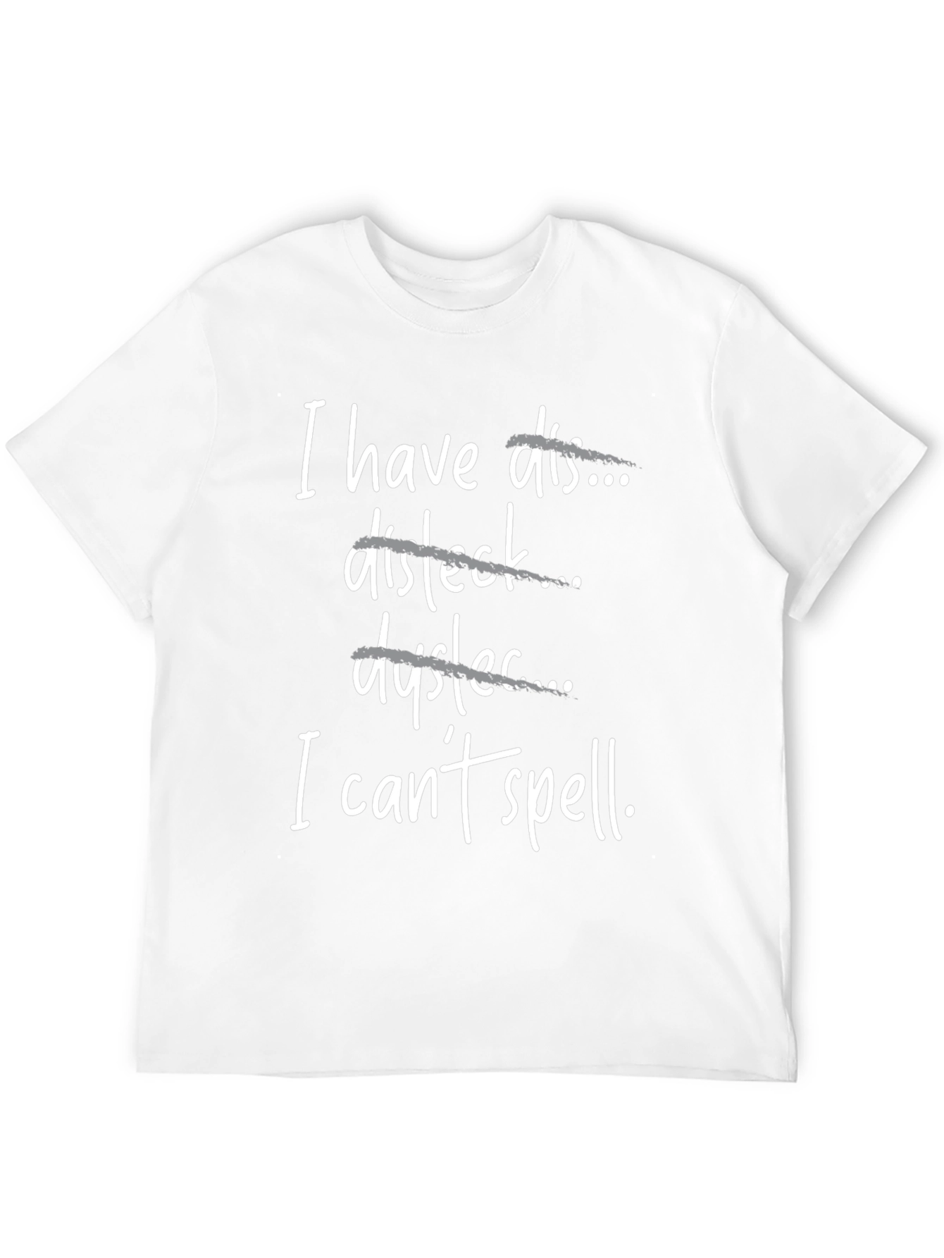 Black Dyslexia T-Shirt: I Can't Spell Funny Tee view 12