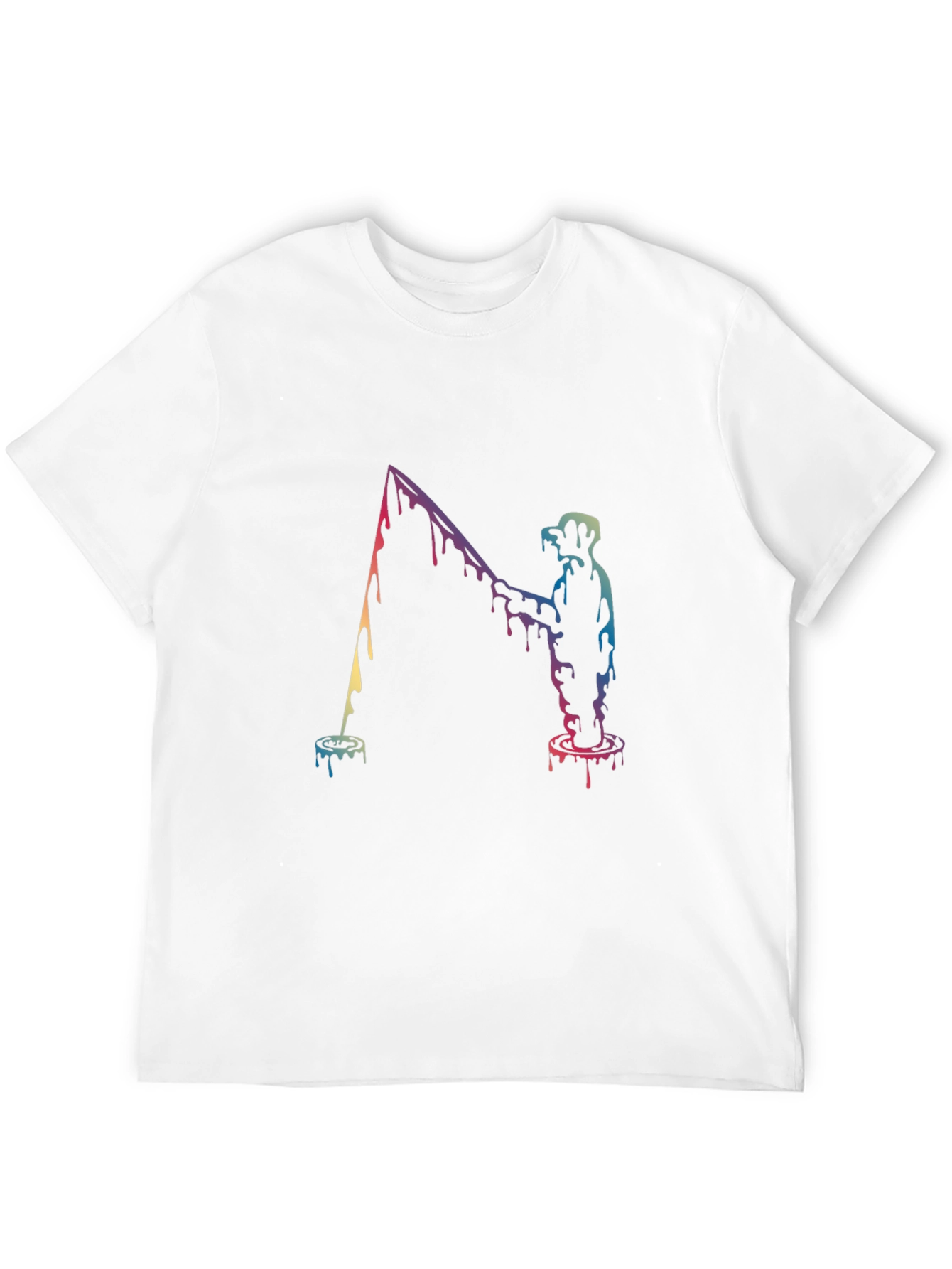 Black Men's Black Fishing Graphic Tee view 12