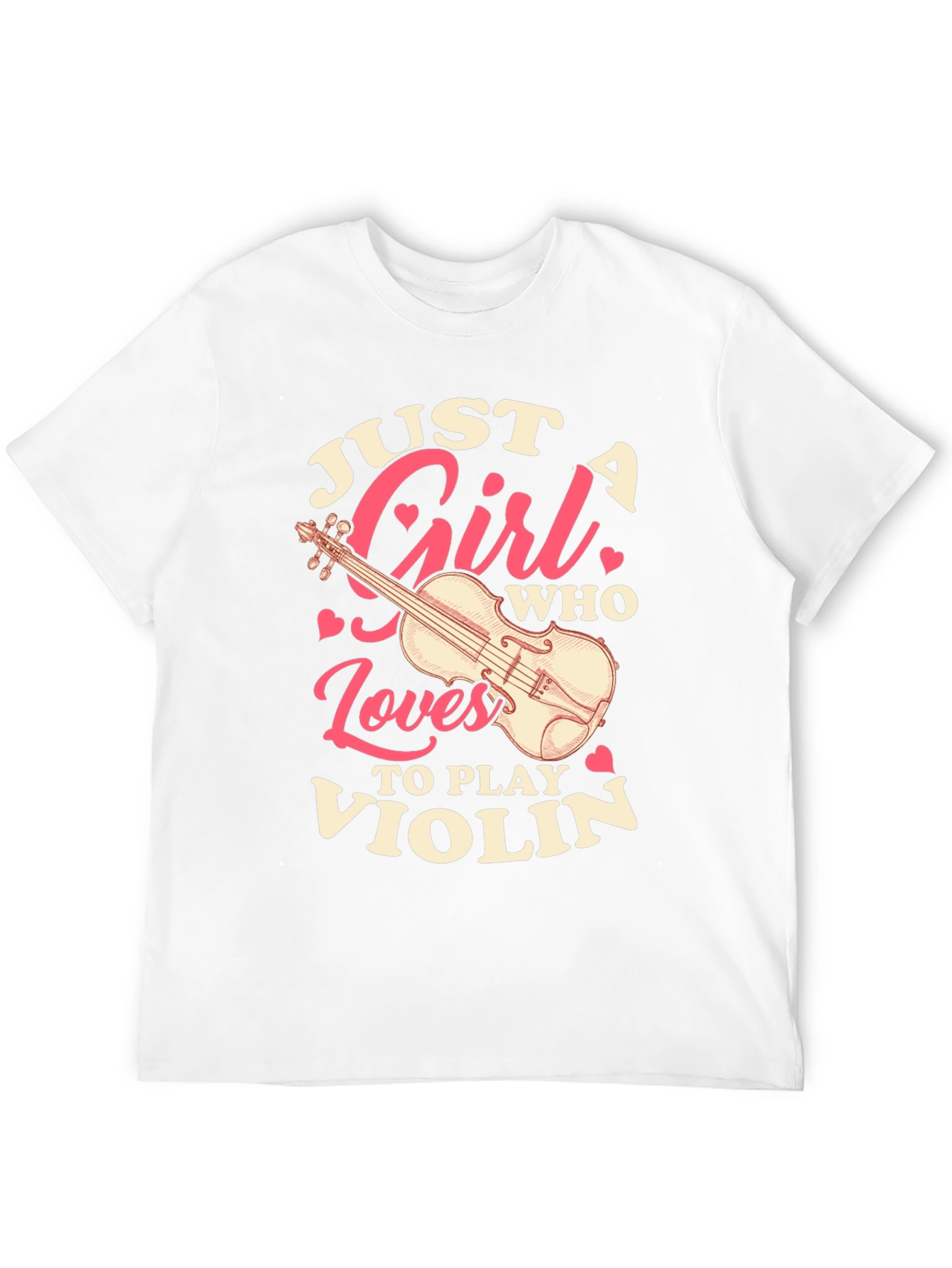 Black Just A Girl Who Loves To Play Violin T-Shirt view 12