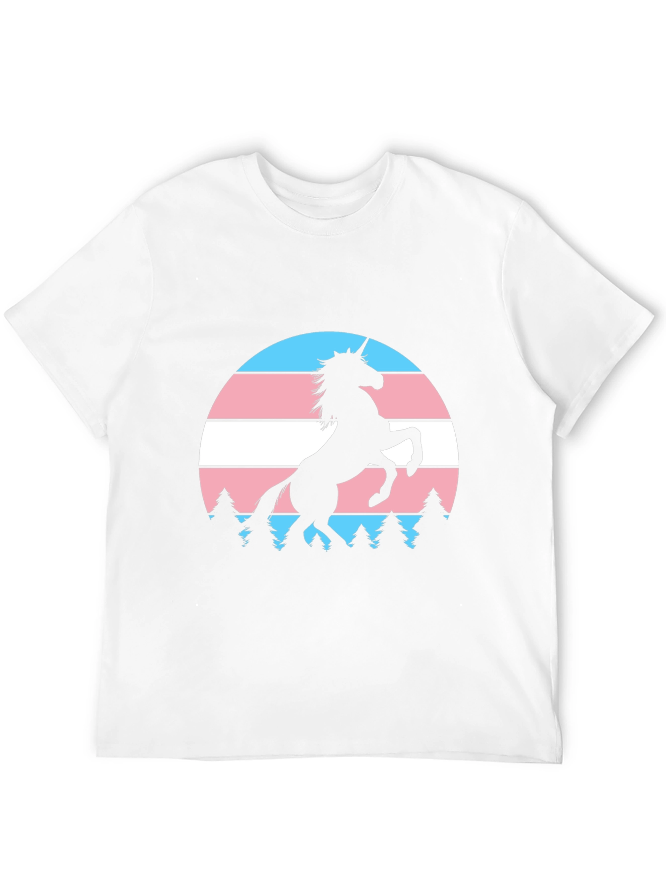 Black Trans Pride Unicorn T-Shirt - Black view 12