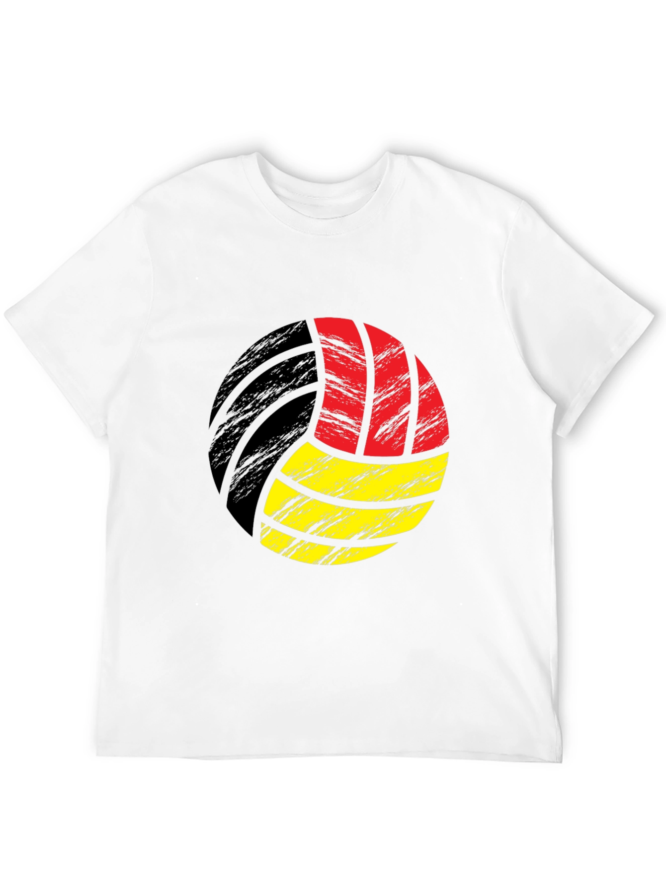 Black Germany Flag Volleyball Graphic T-Shirt view 12