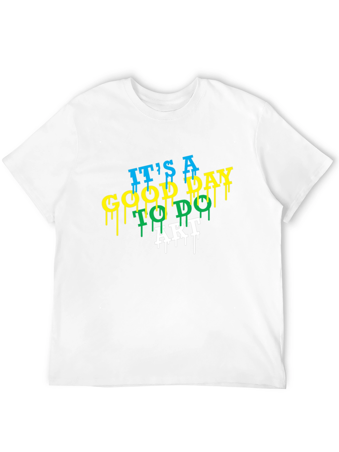 Black It's A Good Day to Do Art Men's Black T-Shirt view 12