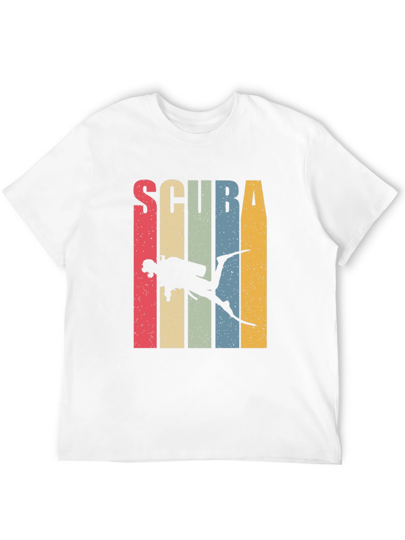 Black Scuba Diving Retro T-Shirt view 12