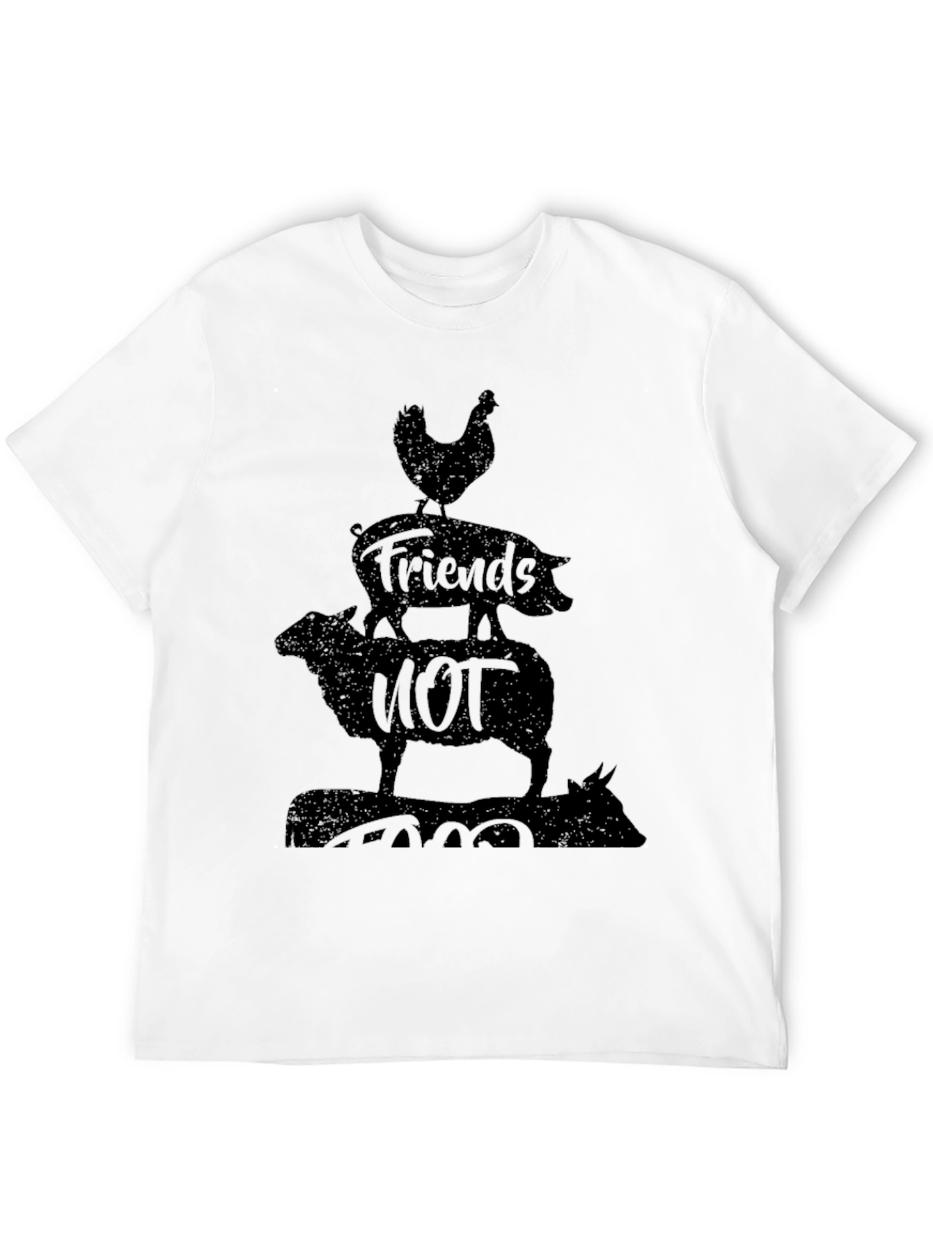 Black Vegan Friends Not Food T-Shirt view 12