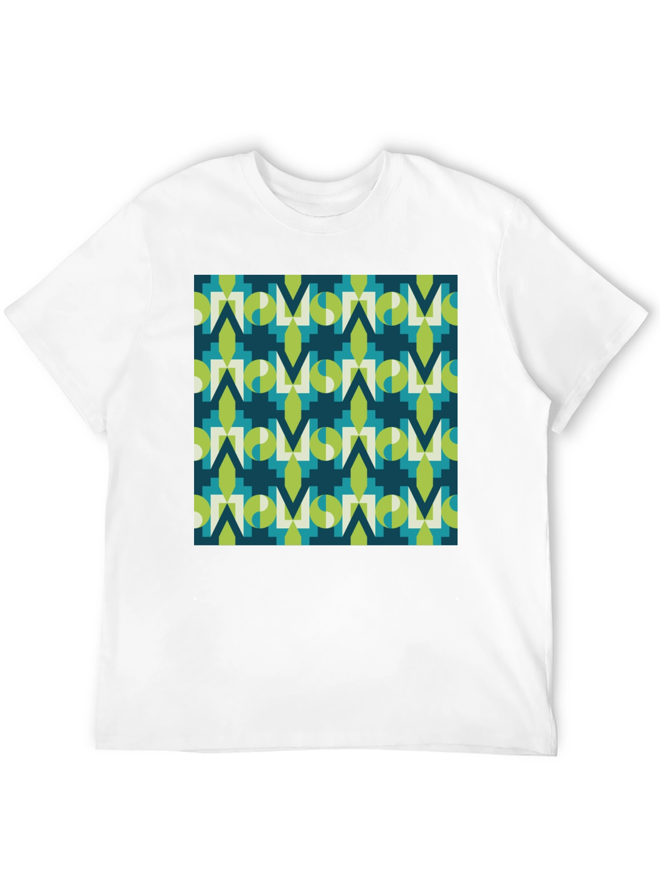 Black Geometric Pattern Tee - Modern Graphic Print view 12