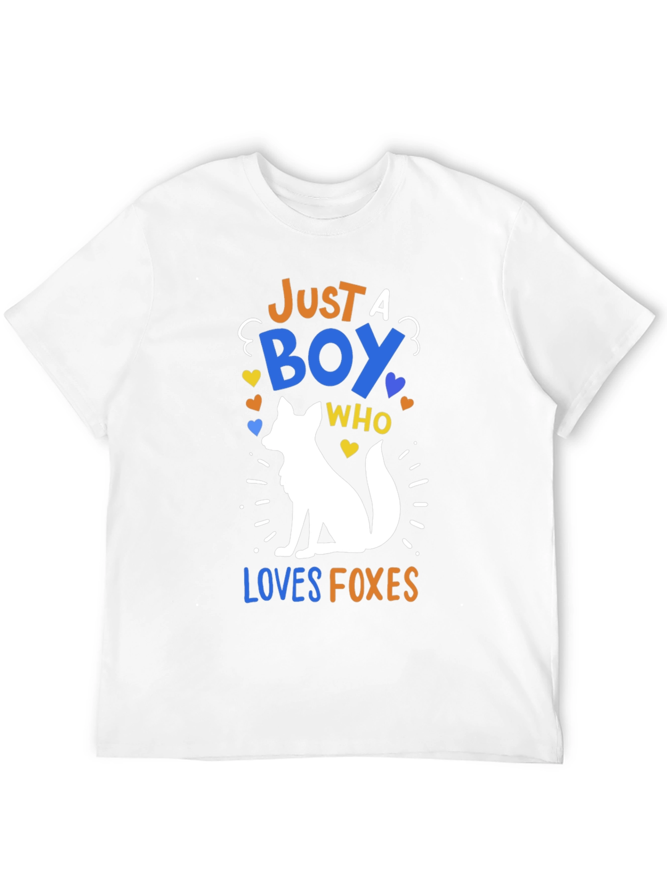 Black Boy Loves Foxes Graphic Tee - Trendy Animal Lover T-Shirt view 12