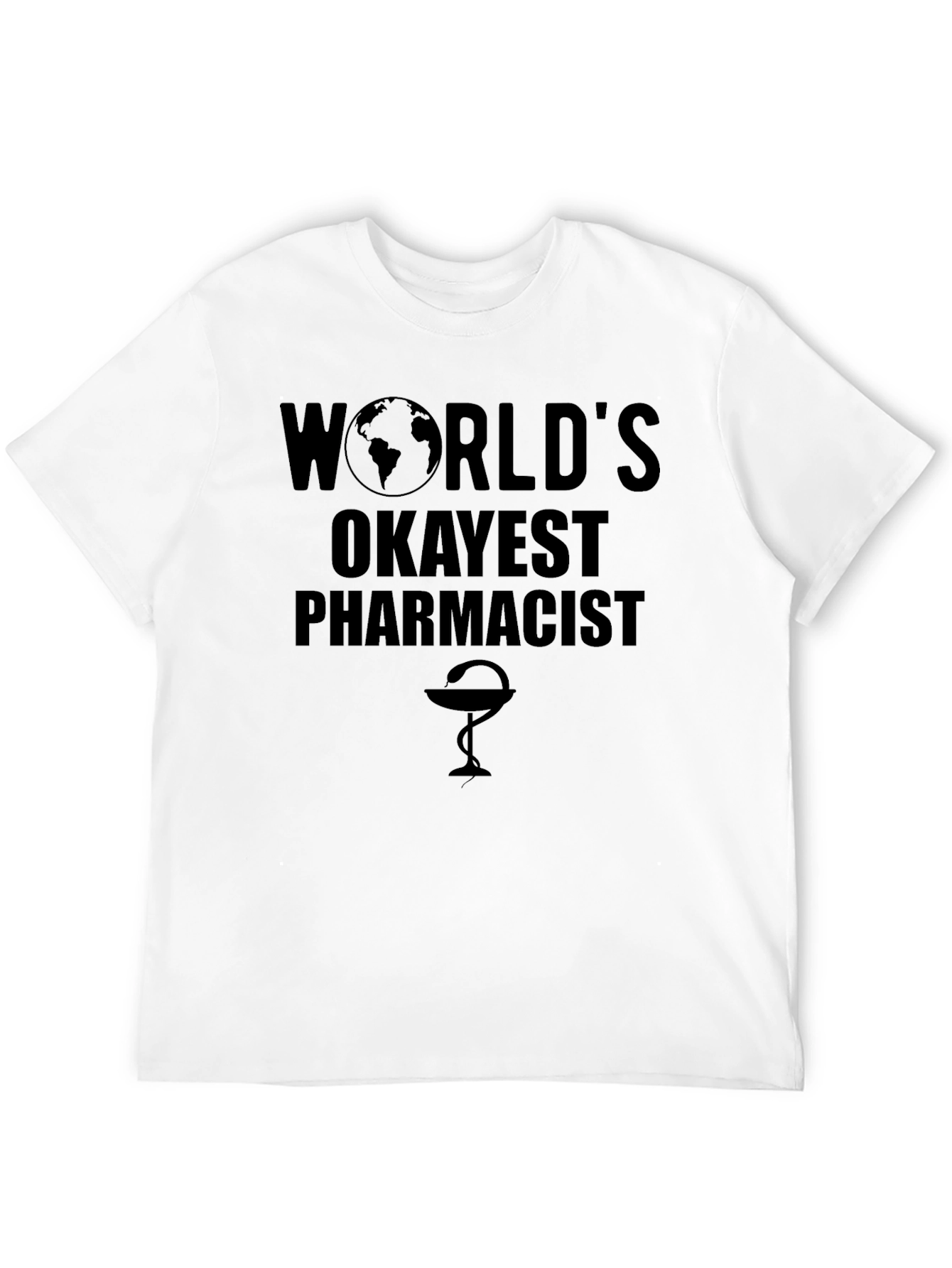 Black World's Okayest Pharmacist Black T-Shirt view 12