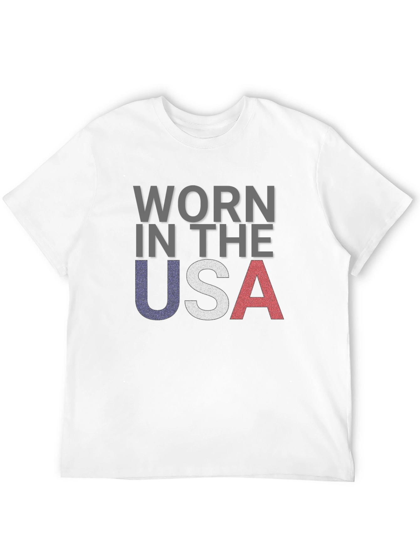 Black Worn in the USA Patriotic T-Shirt view 12