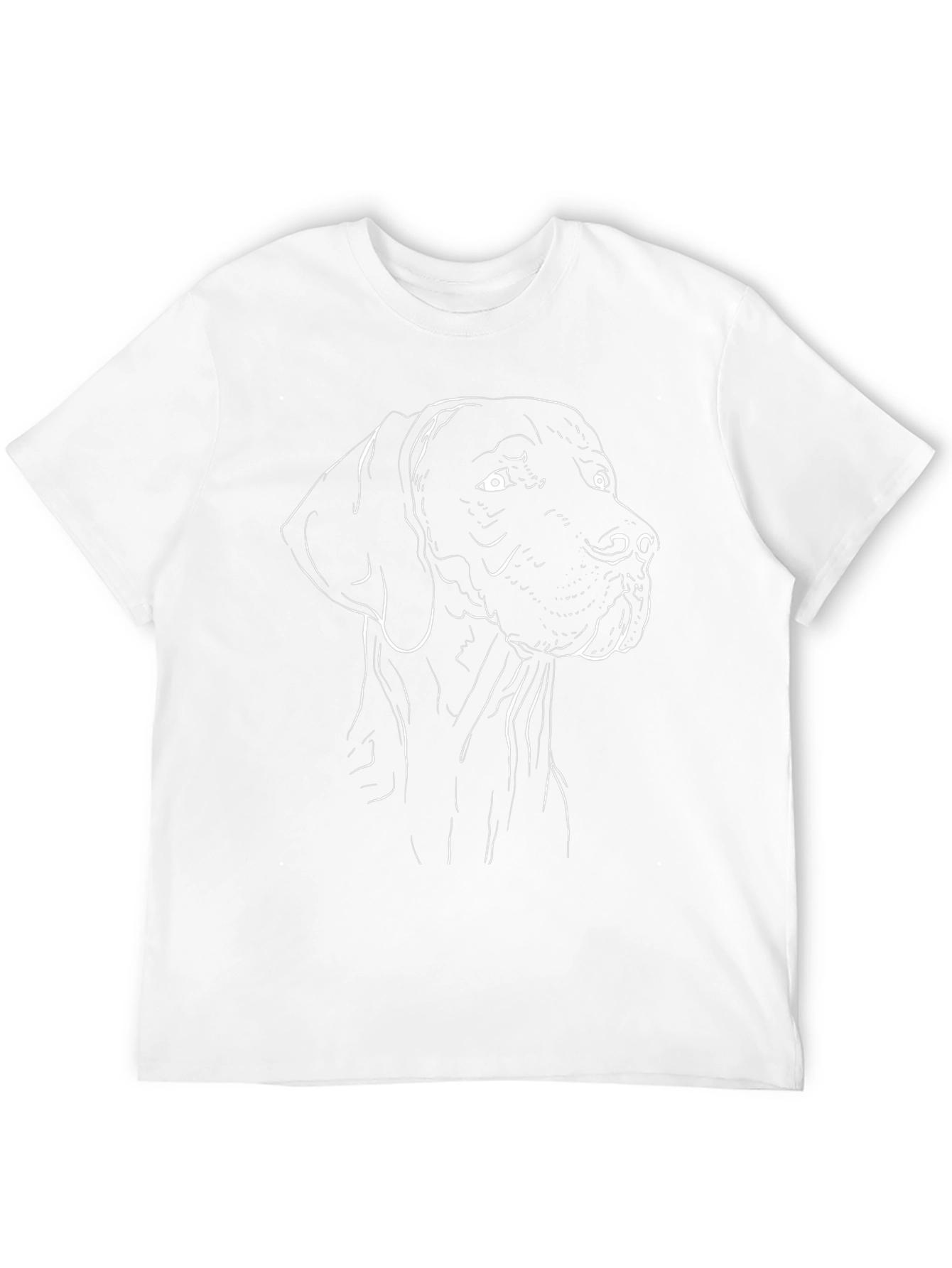 Black Dog Outline Black T-Shirt view 12