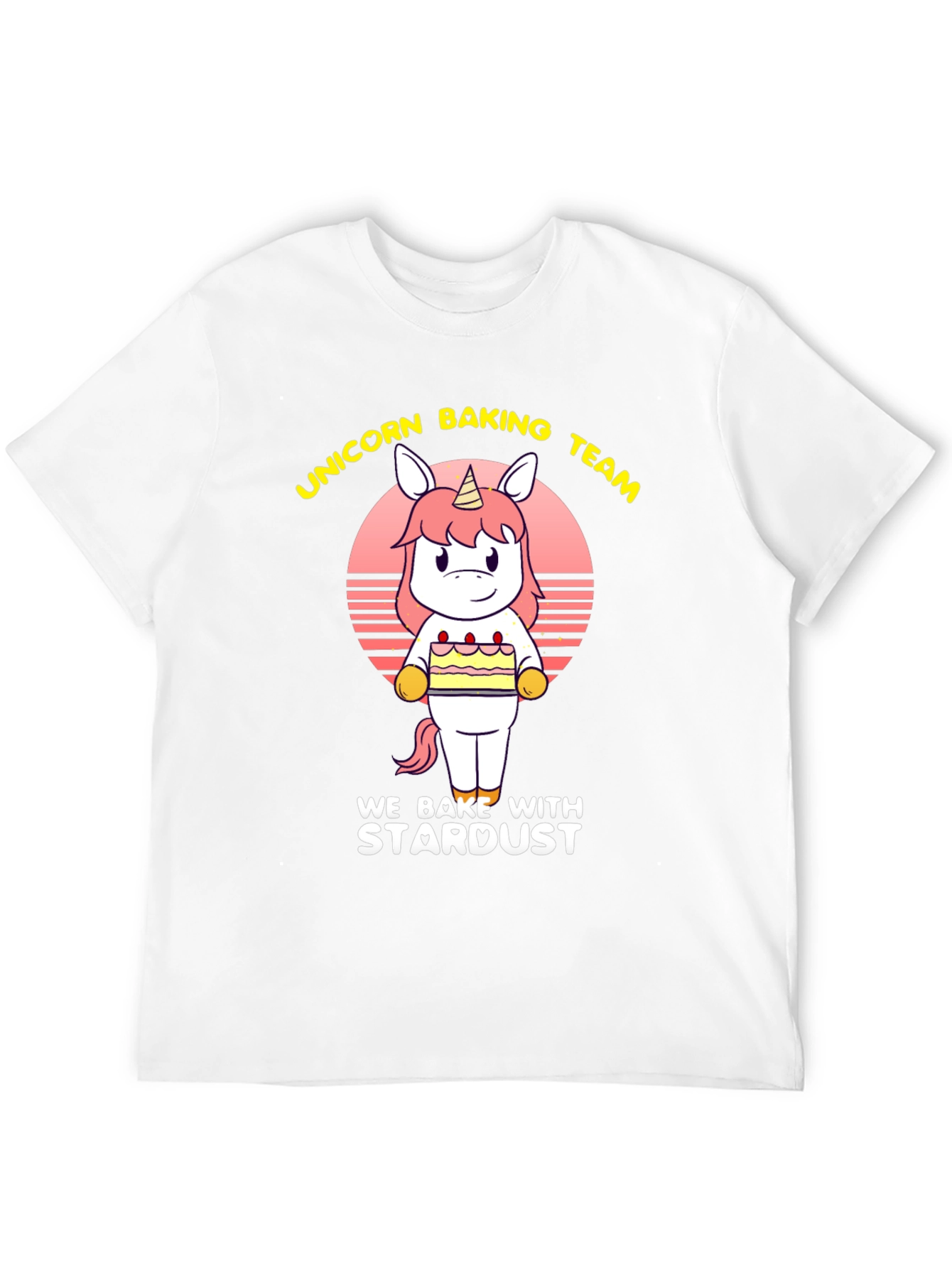 Black Unicorn Baking Team Black T-Shirt view 12