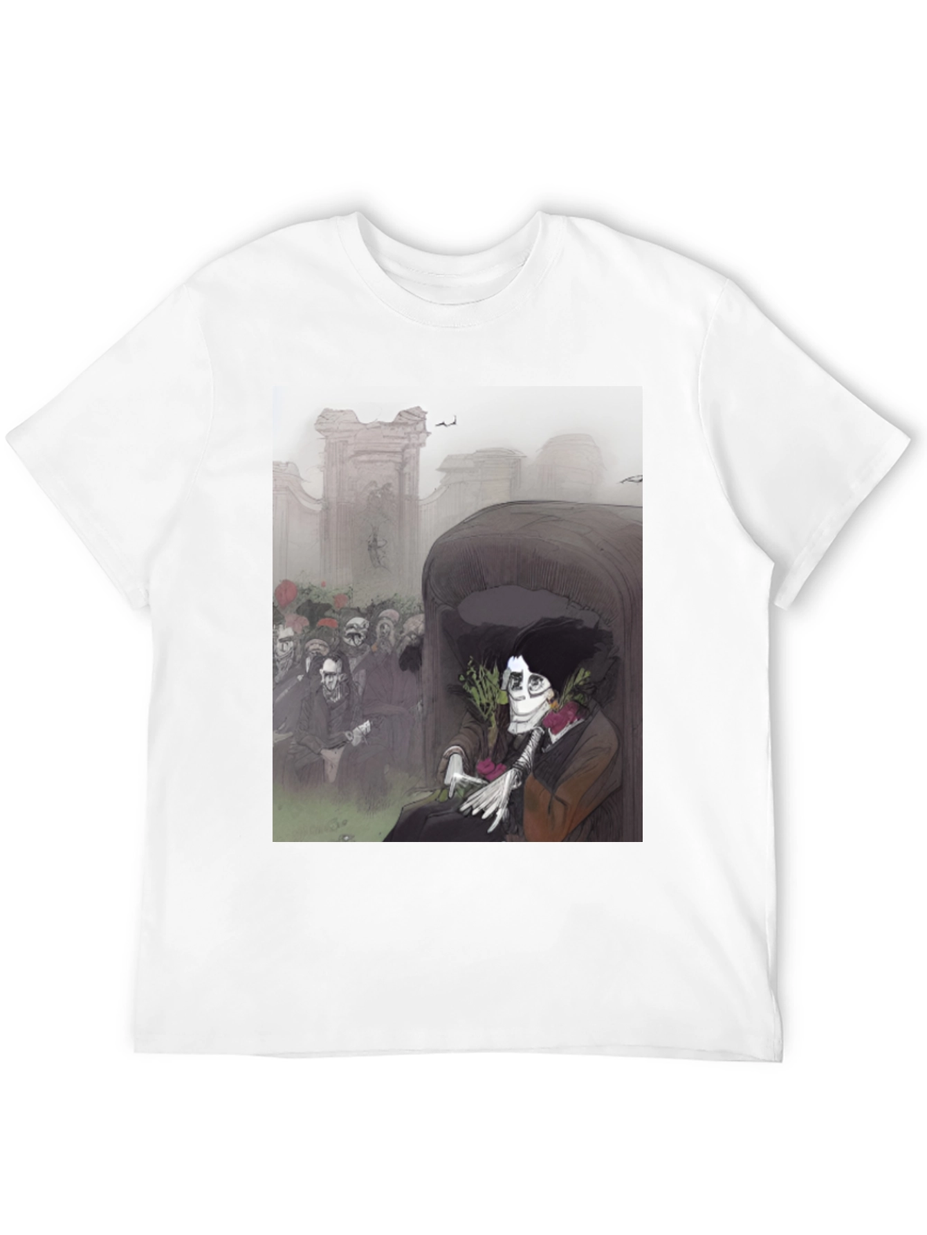 Black Gothic Skeleton T-Shirt view 12