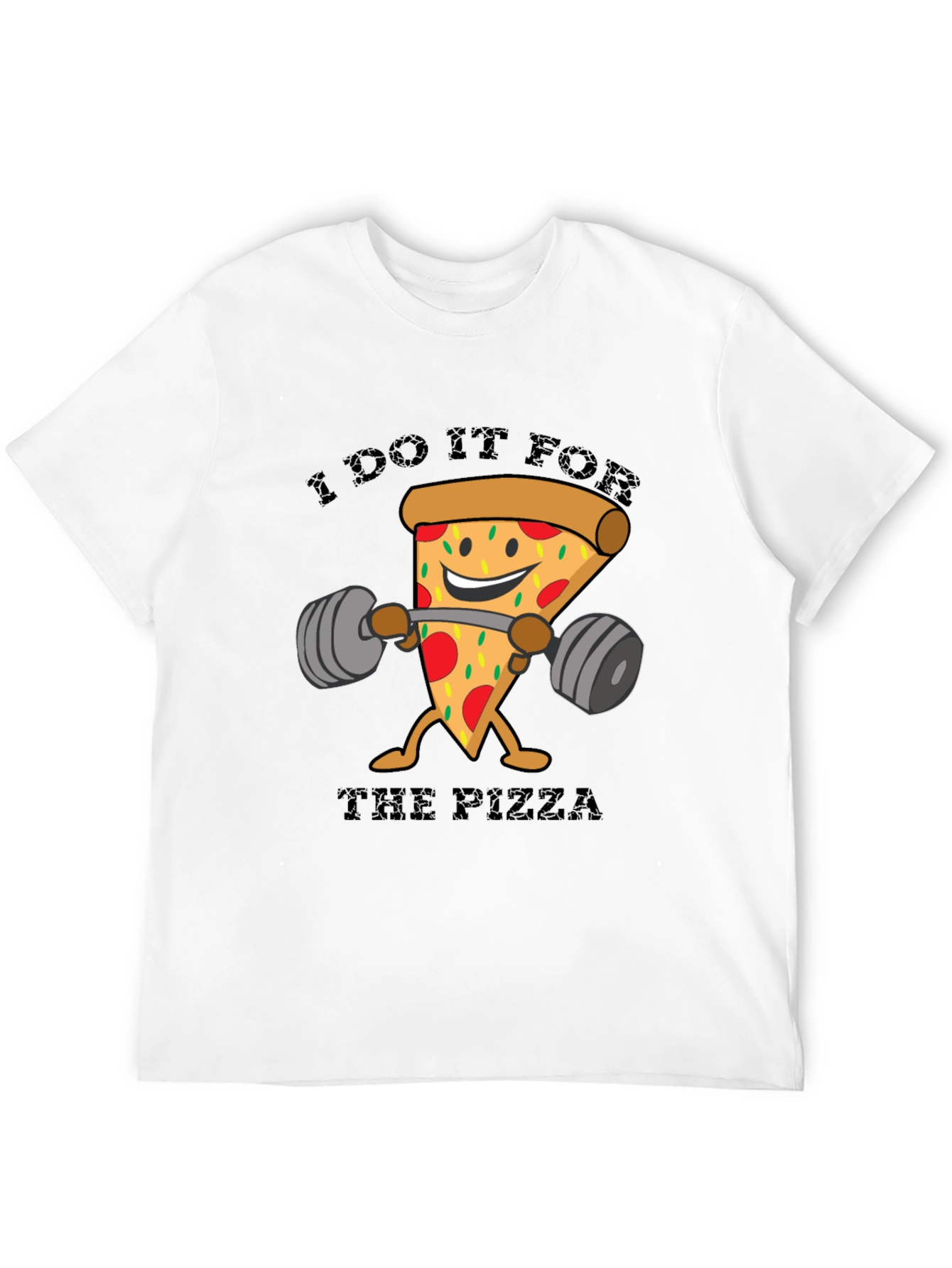 Black Pizza Lover Workout T-Shirt - Funny Fitness Tee view 12