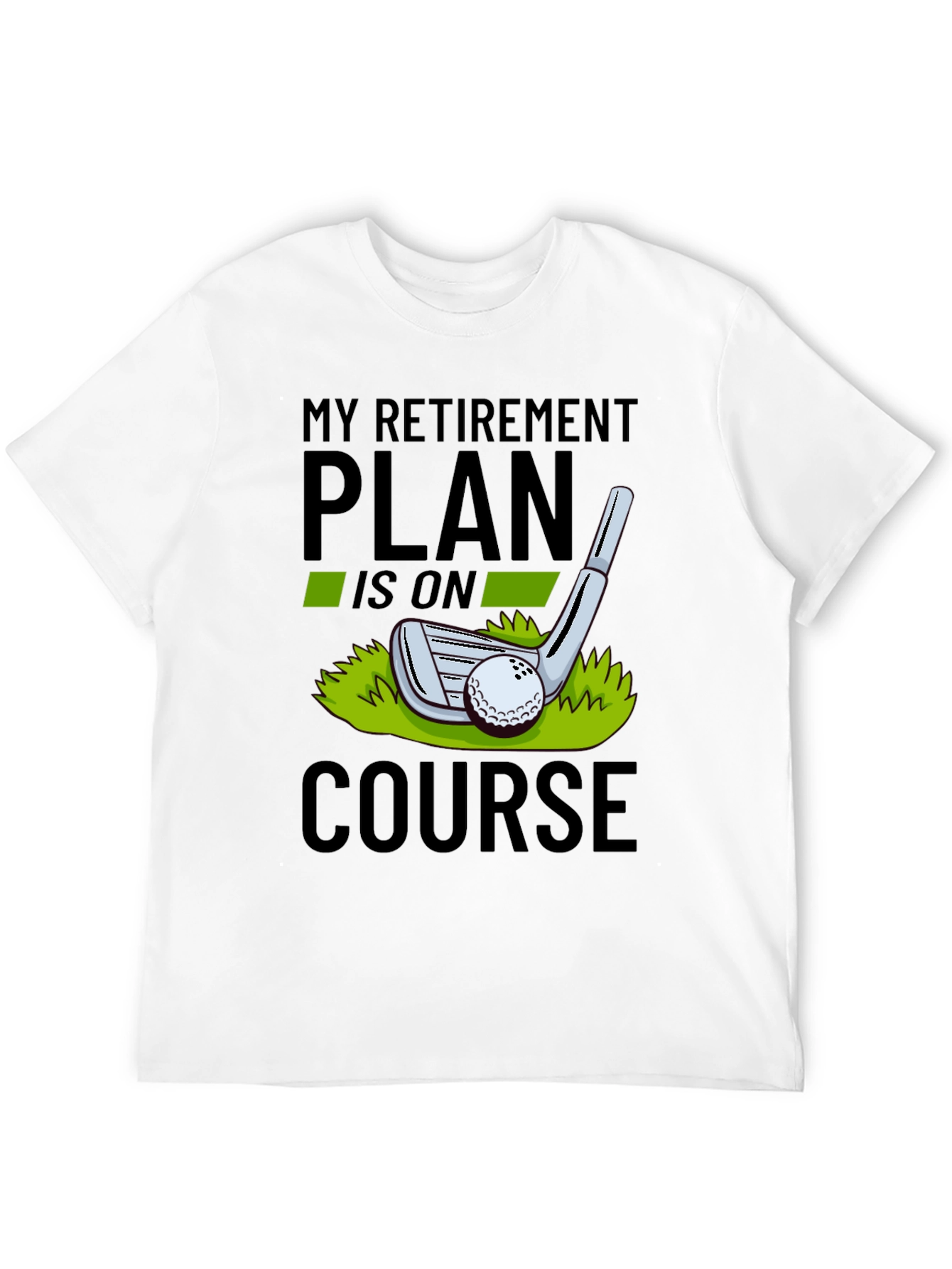 Black Golf Retirement Plan T-Shirt view 12