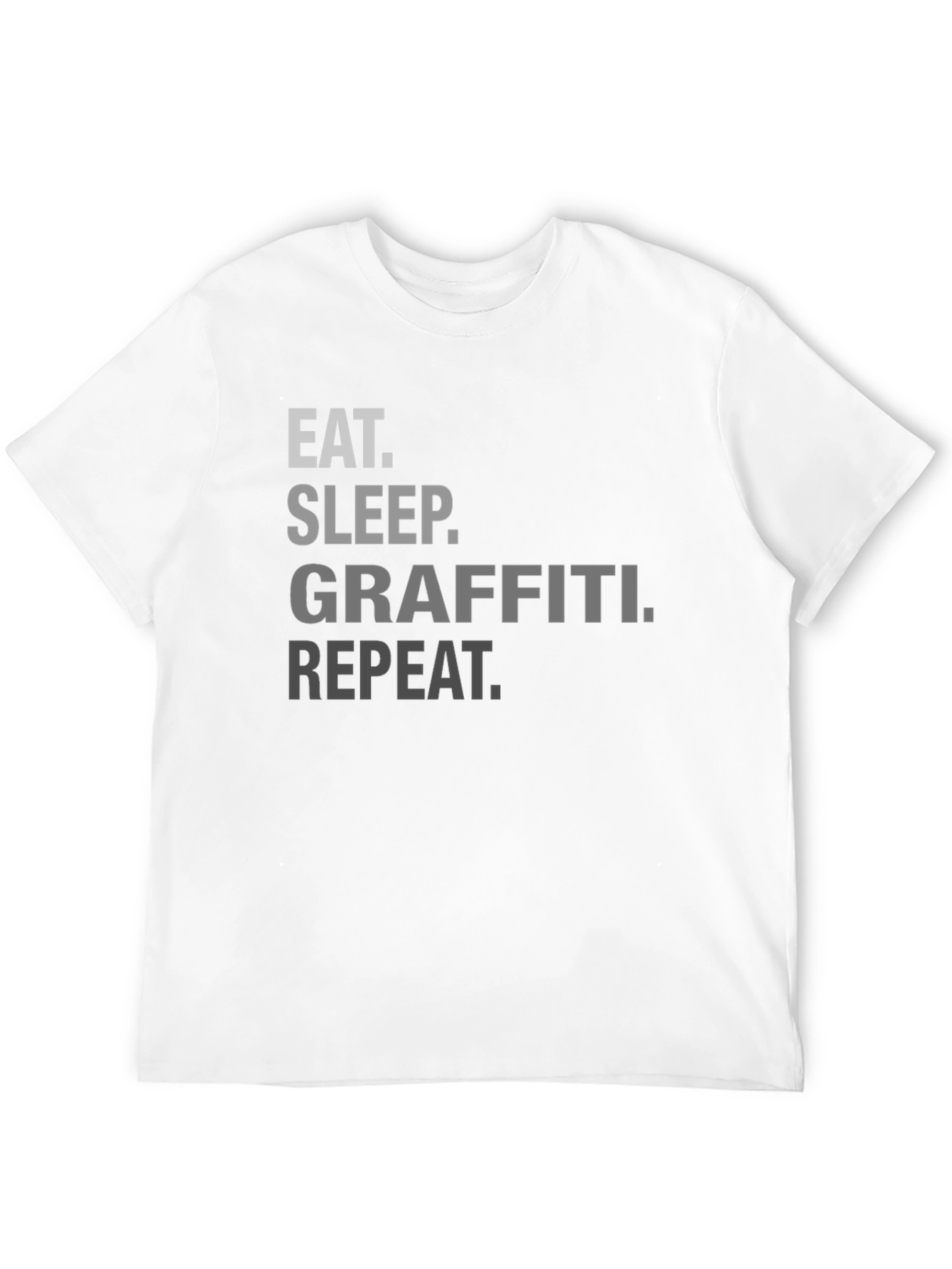 Black Eat Sleep Graffiti Repeat Black T-Shirt view 12