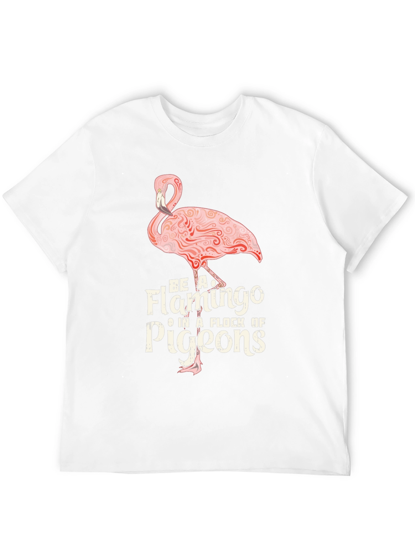 Black Be A Flamingo T-Shirt - Unique Design view 12