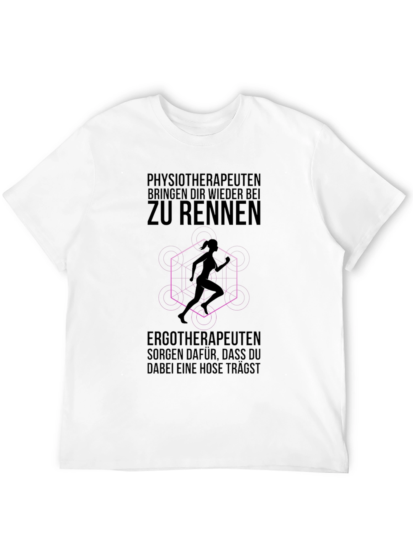 Black Physiotherapist Running T-Shirt: Funny Therapy Gift view 12