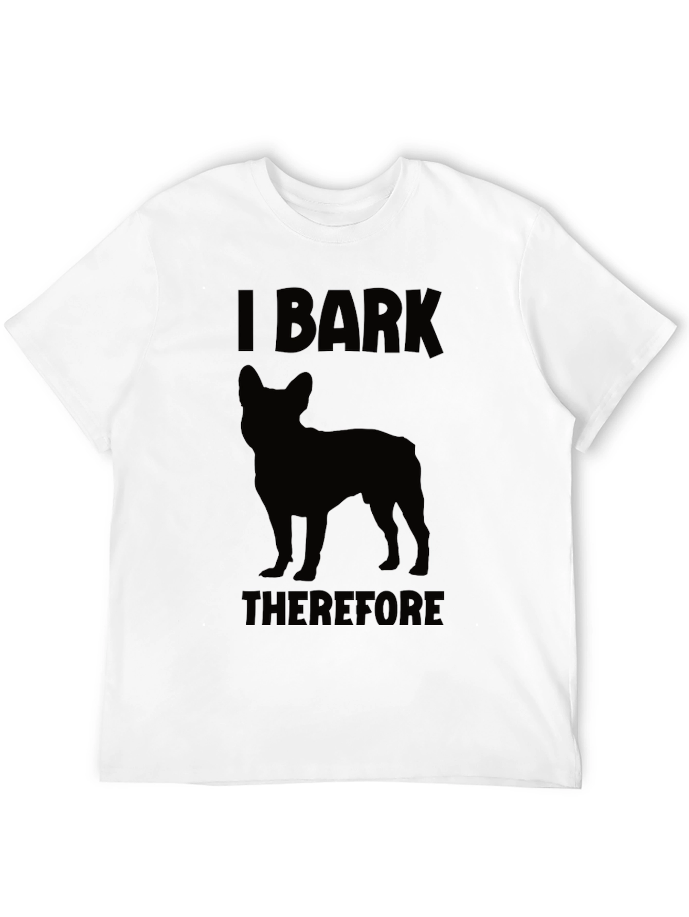 Black I Bark Therefore I Am Dog T-Shirt view 12