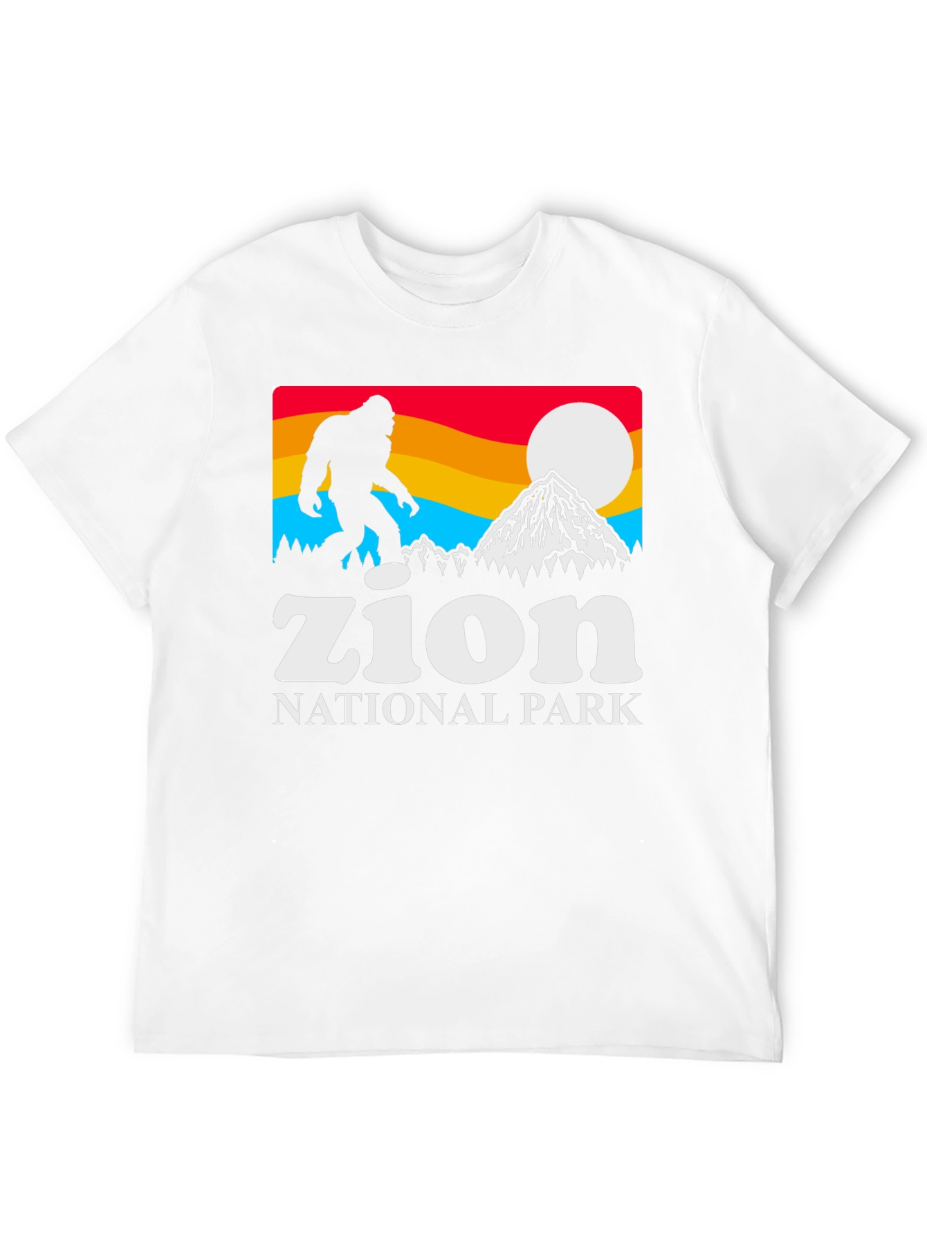 Black Zion National Park Bigfoot Graphic Tee - Black view 12