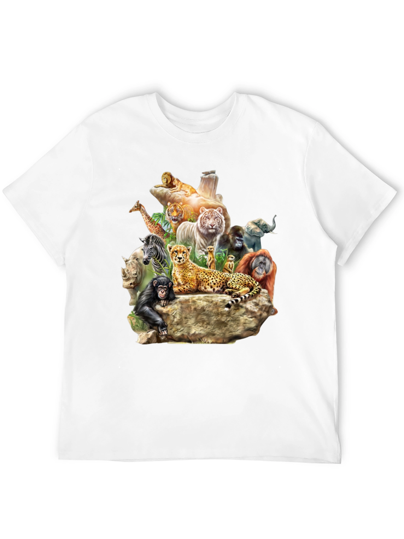 Black Wildlife Animals Graphic T-Shirt - Black view 12