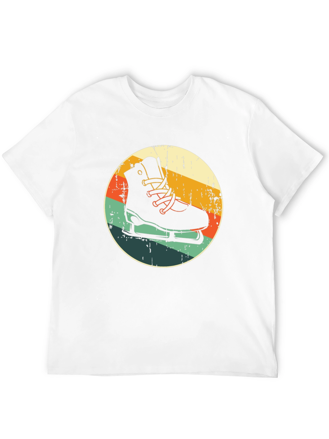 Black Retro Ice Skate Graphic Tee - Vintage Style Skating Shirt view 12