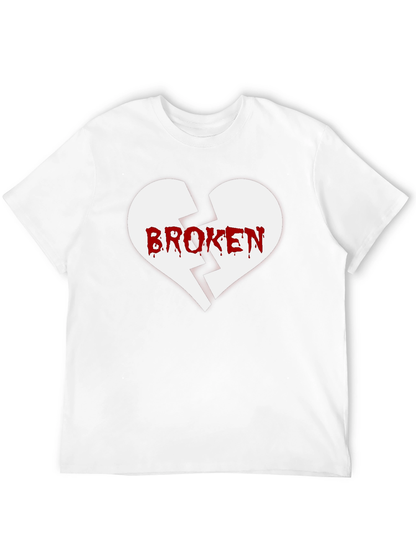 Black Broken Heart Graphic Tee - Men's Black T-Shirt view 12