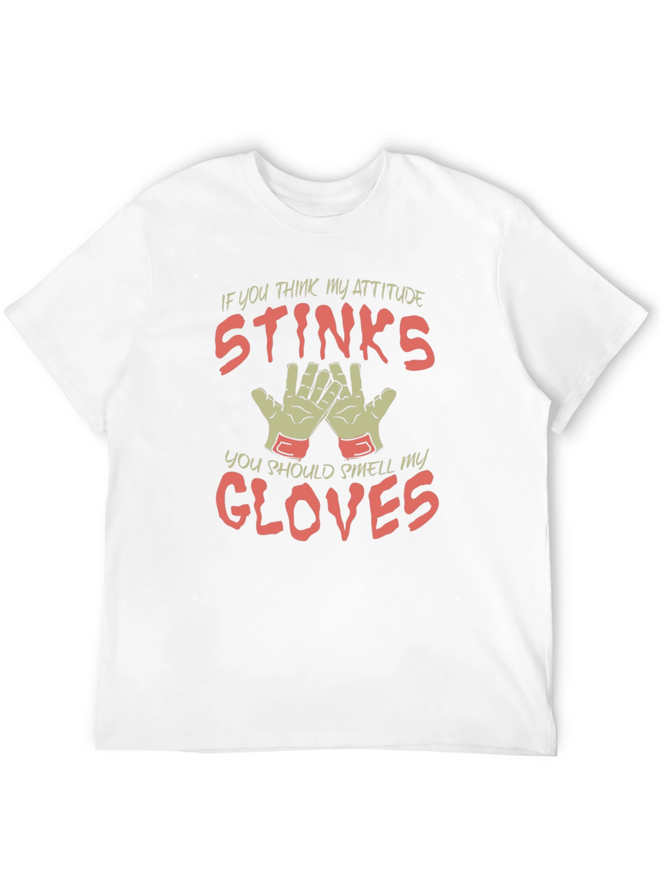 Black Attitude Stinks Gloves Graphic Tee - Unisex view 12