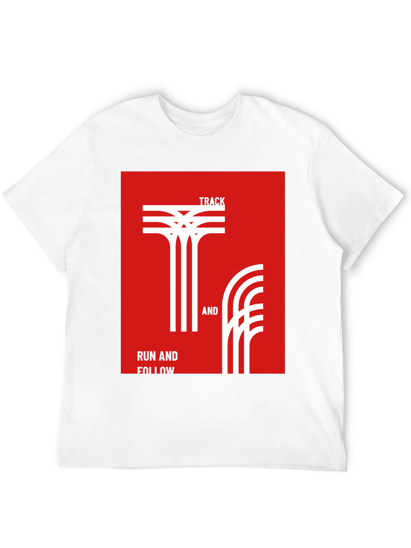 Black Track & Field Graphic T-Shirt - Run and Follow Tee view 12