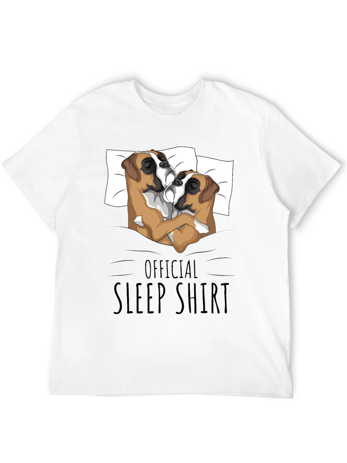 Black Official Boxer Dog Sleep Shirt view 12
