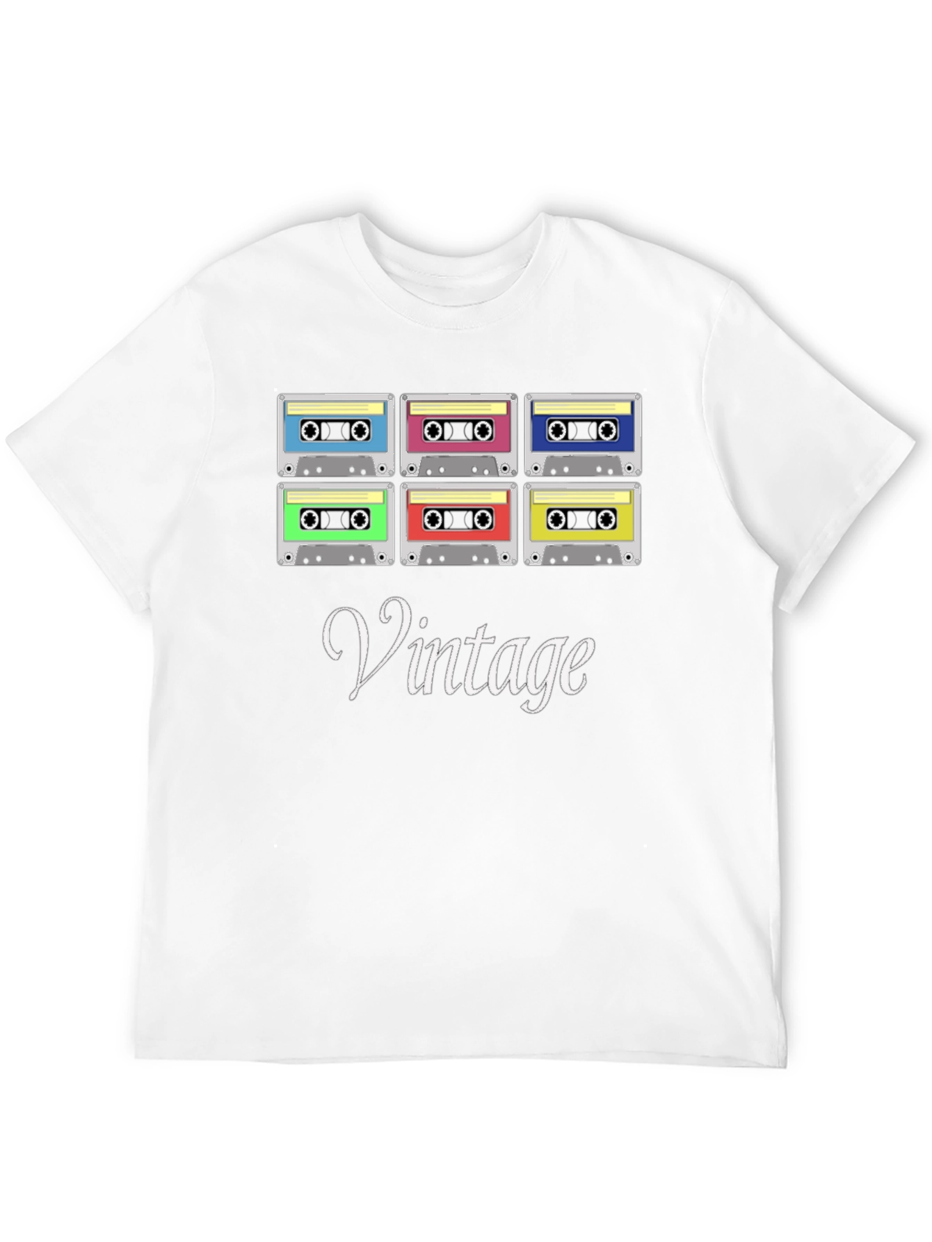 Black Retro Cassette Tape Vintage T-Shirt view 12