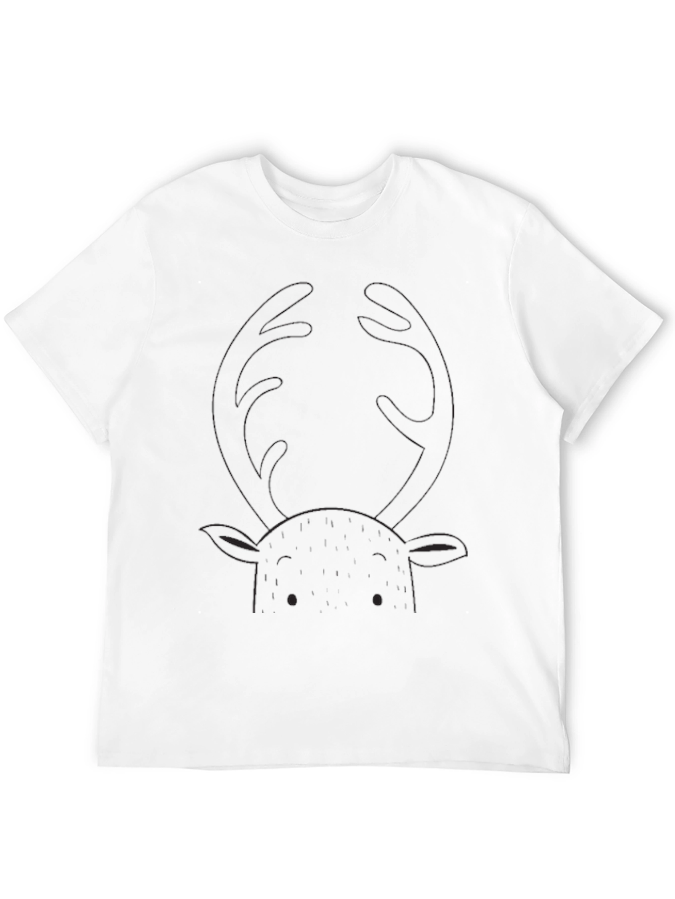 Black Men's Black Deer Graphic Tee - Stylish & Comfortable view 12
