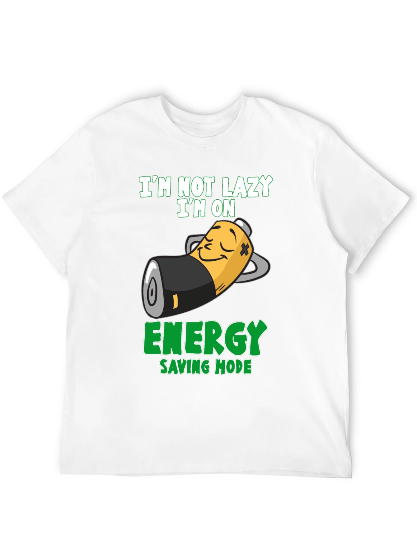 Black Lazy Mode T-Shirt - Energy Saving Mode Graphic Tee view 12