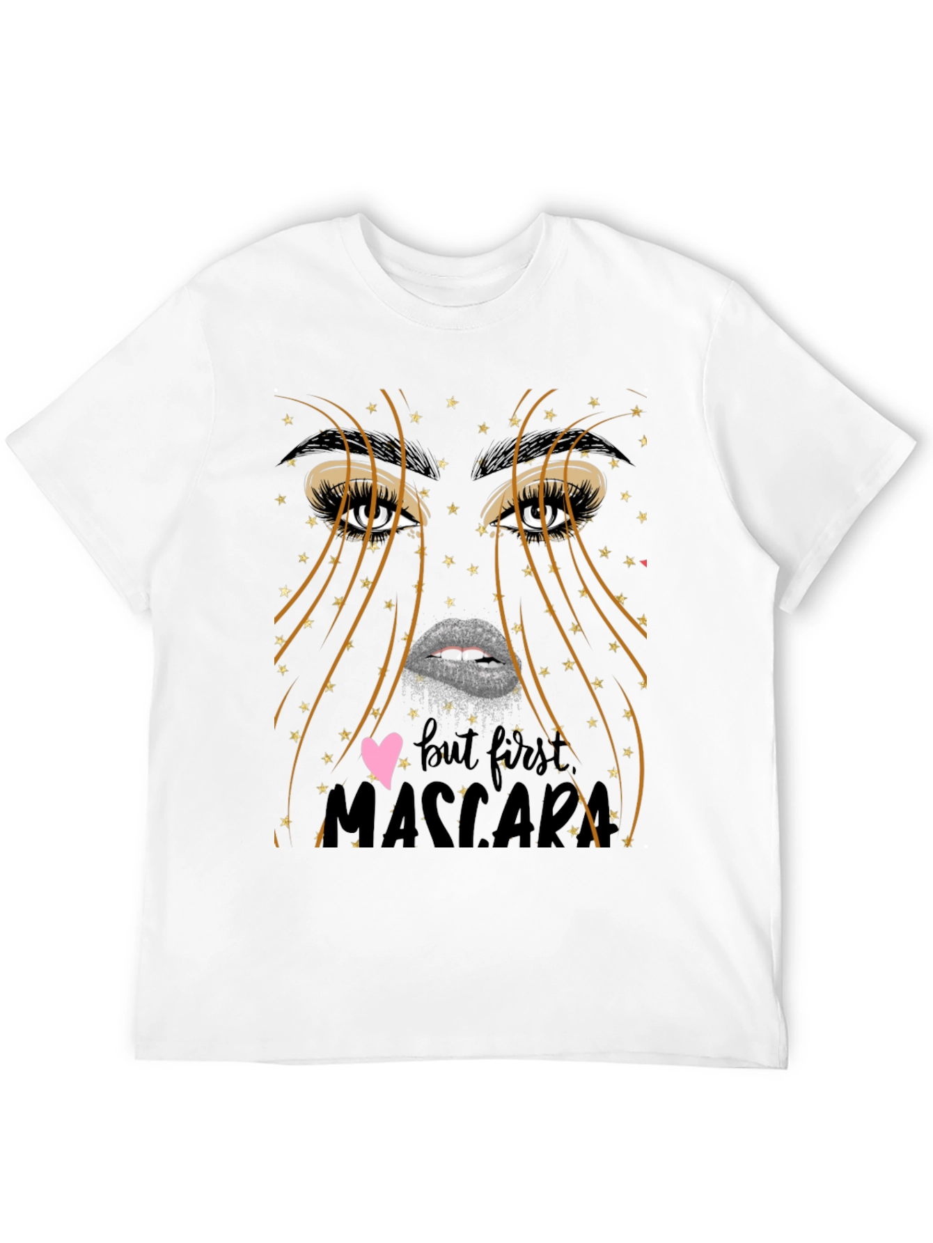 Black But First Mascara Graphic Tee - Unisex Black T-Shirt view 12