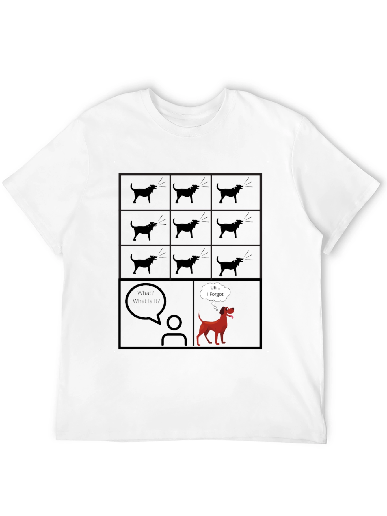 Black Dog Forgetfulness Graphic Tee - Men's Black T-Shirt view 12