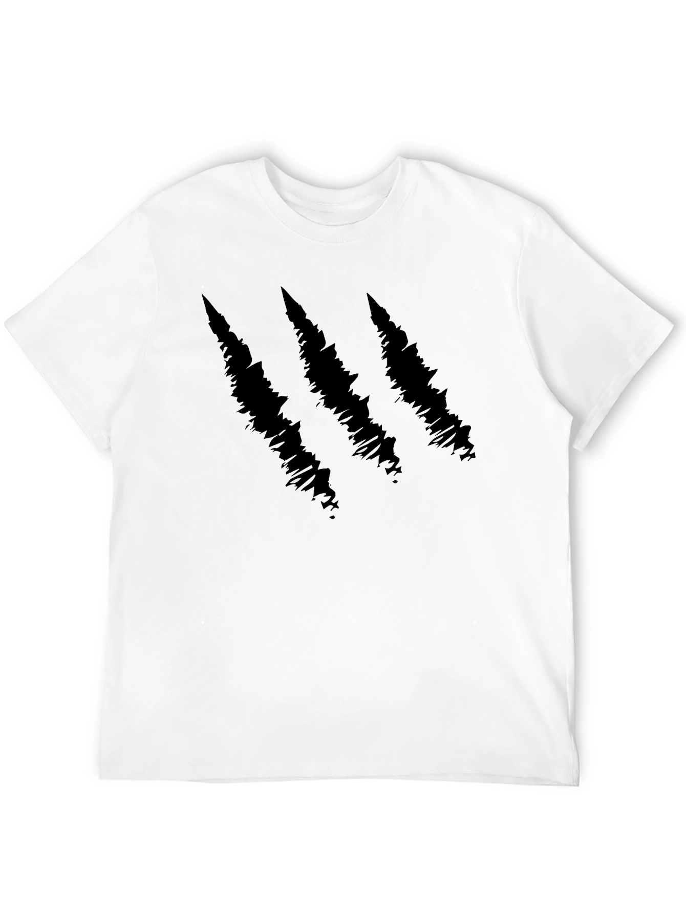 Black Claw Mark Graphic Print Black T-Shirt view 12