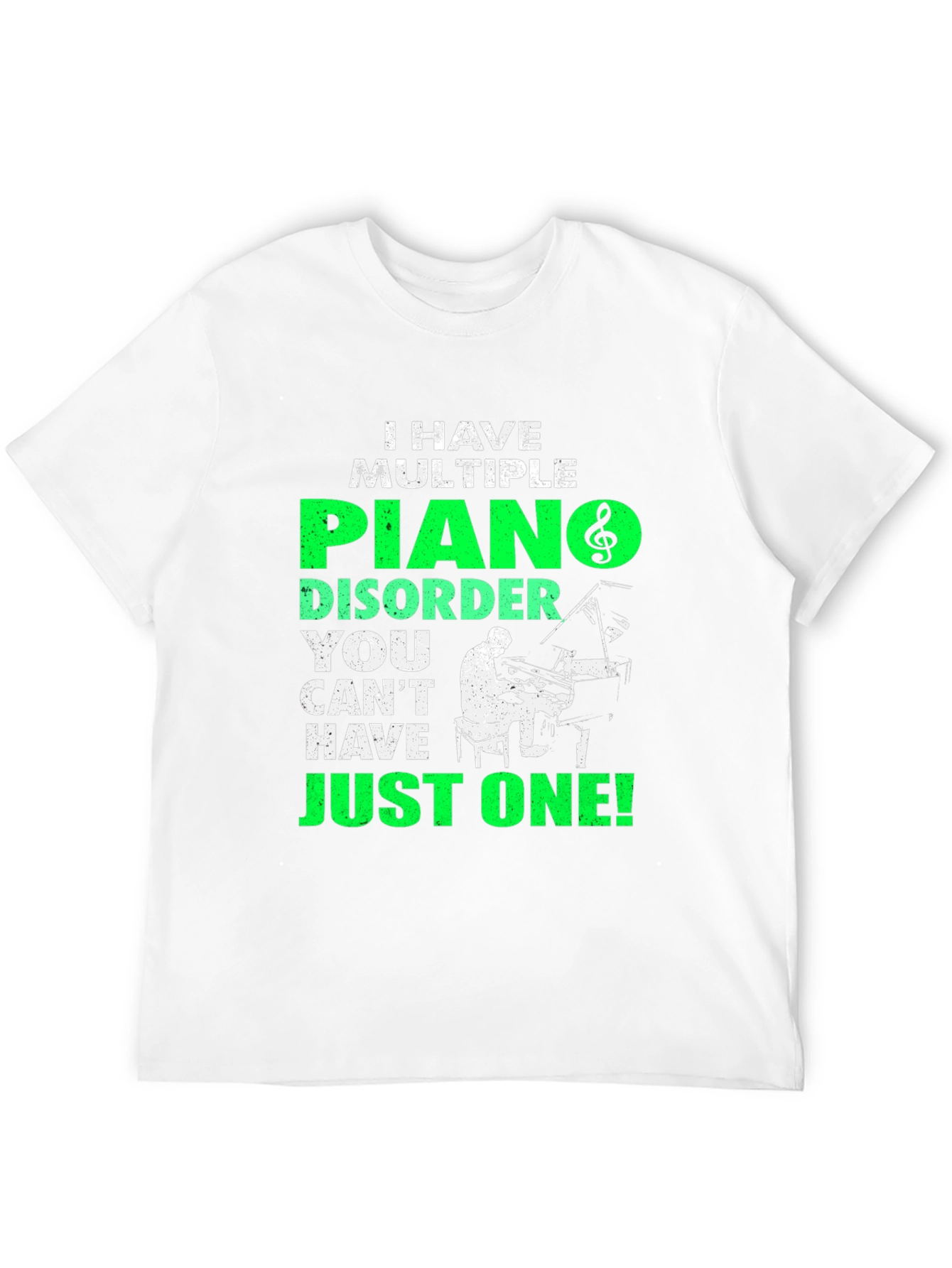 Black Piano Disorder T-Shirt - Musical Humor Tee view 12