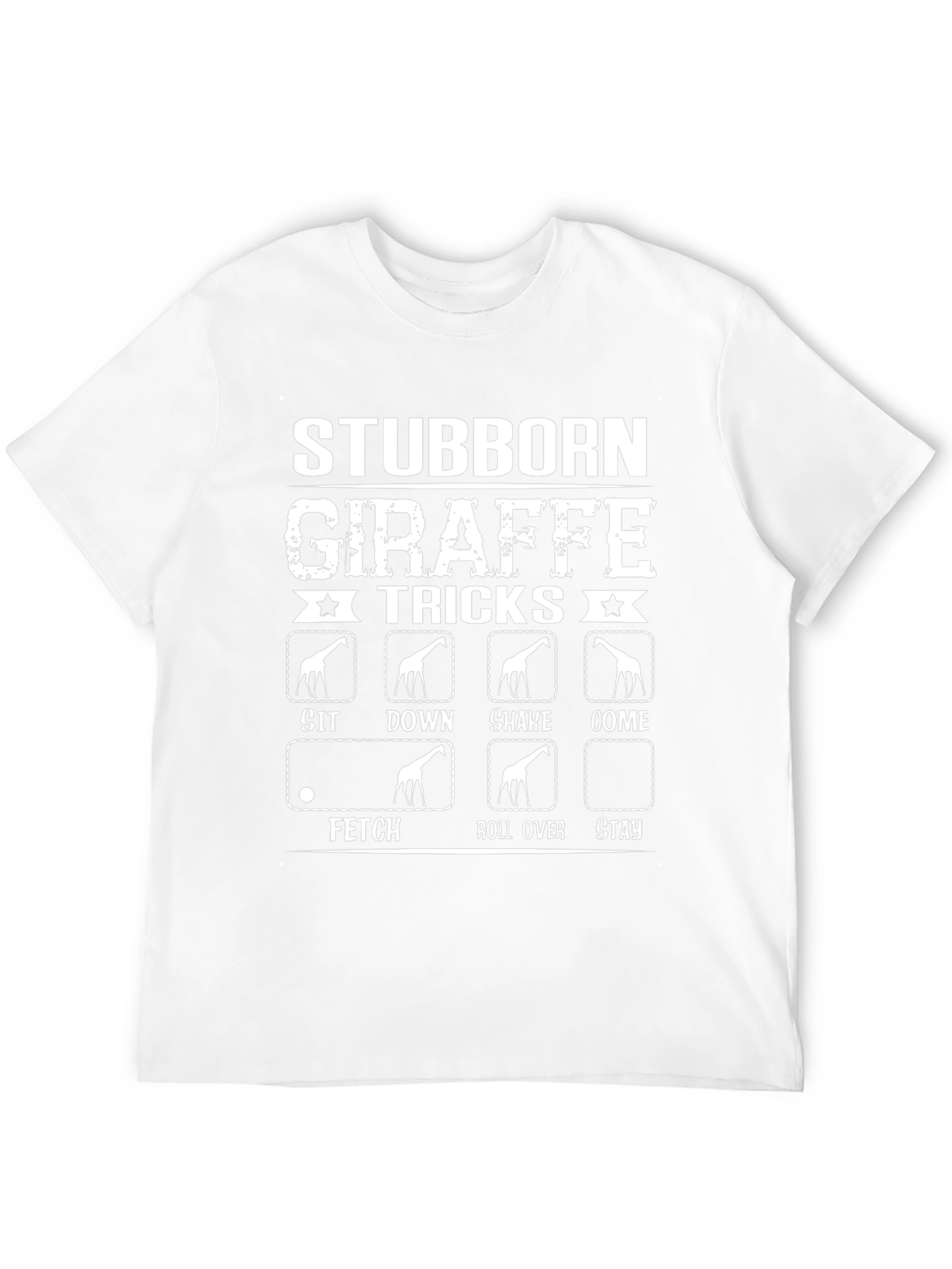 Black Stubborn Giraffe Tricks Graphic Tee view 12