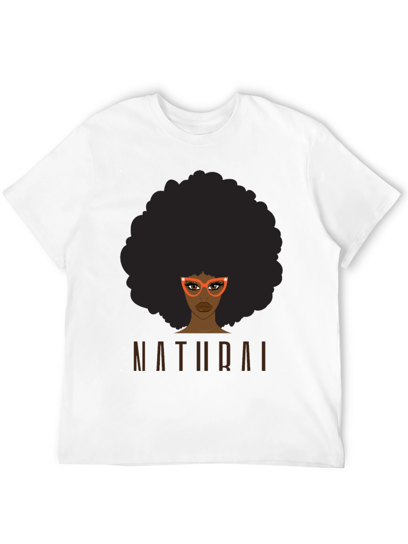 Black Natural Afro Graphic Tee - Unisex Black T-Shirt view 12