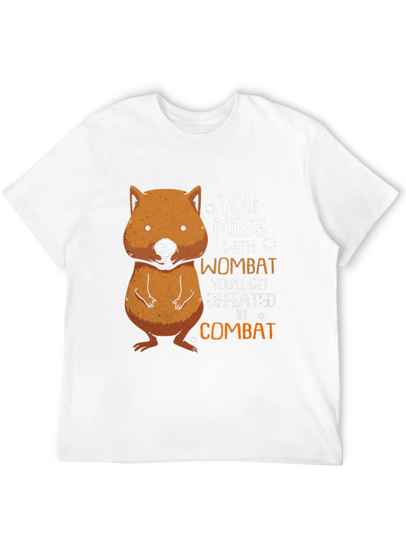 Black Wombat Combat T-Shirt - Funny Animal Tee view 12
